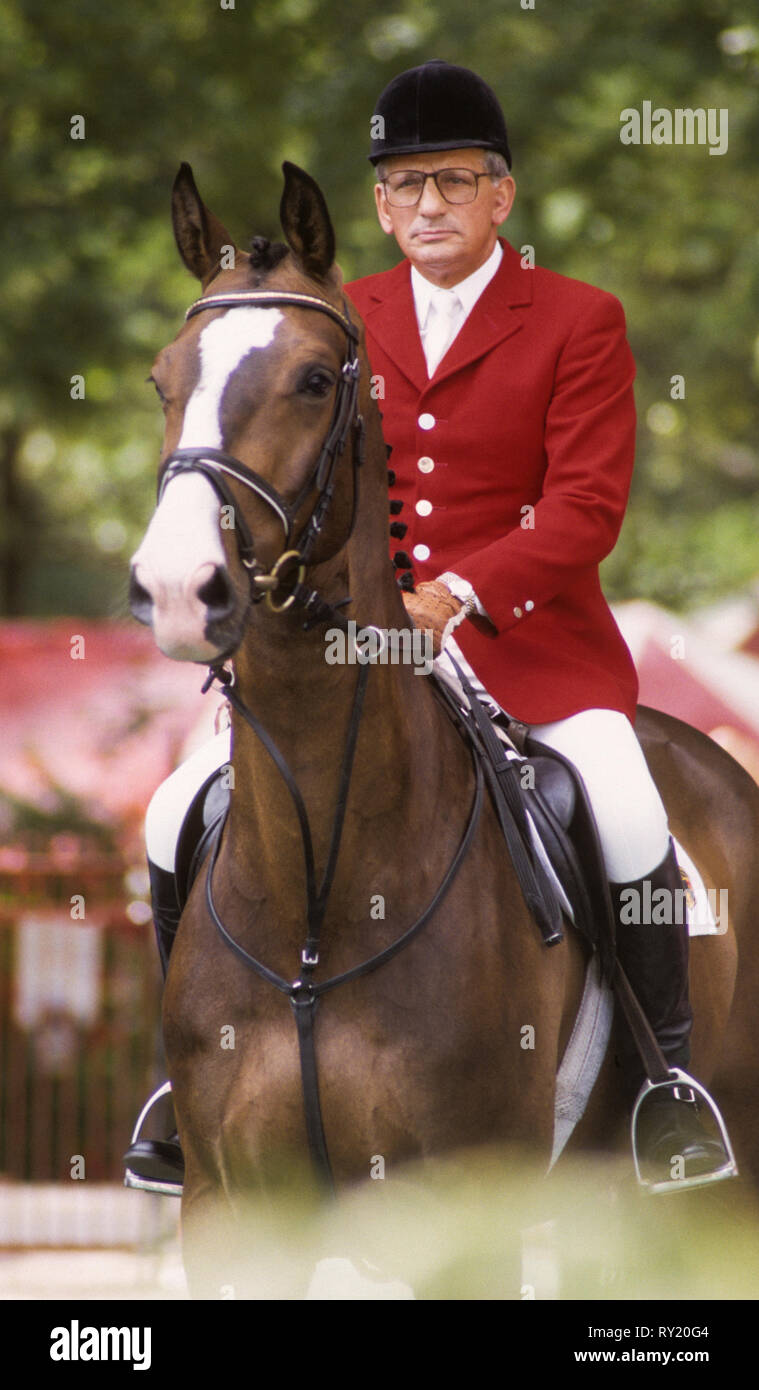 Hans Günter Winkler Germania Equestre ha vinto cinque medaglie d'Oro Foto Stock