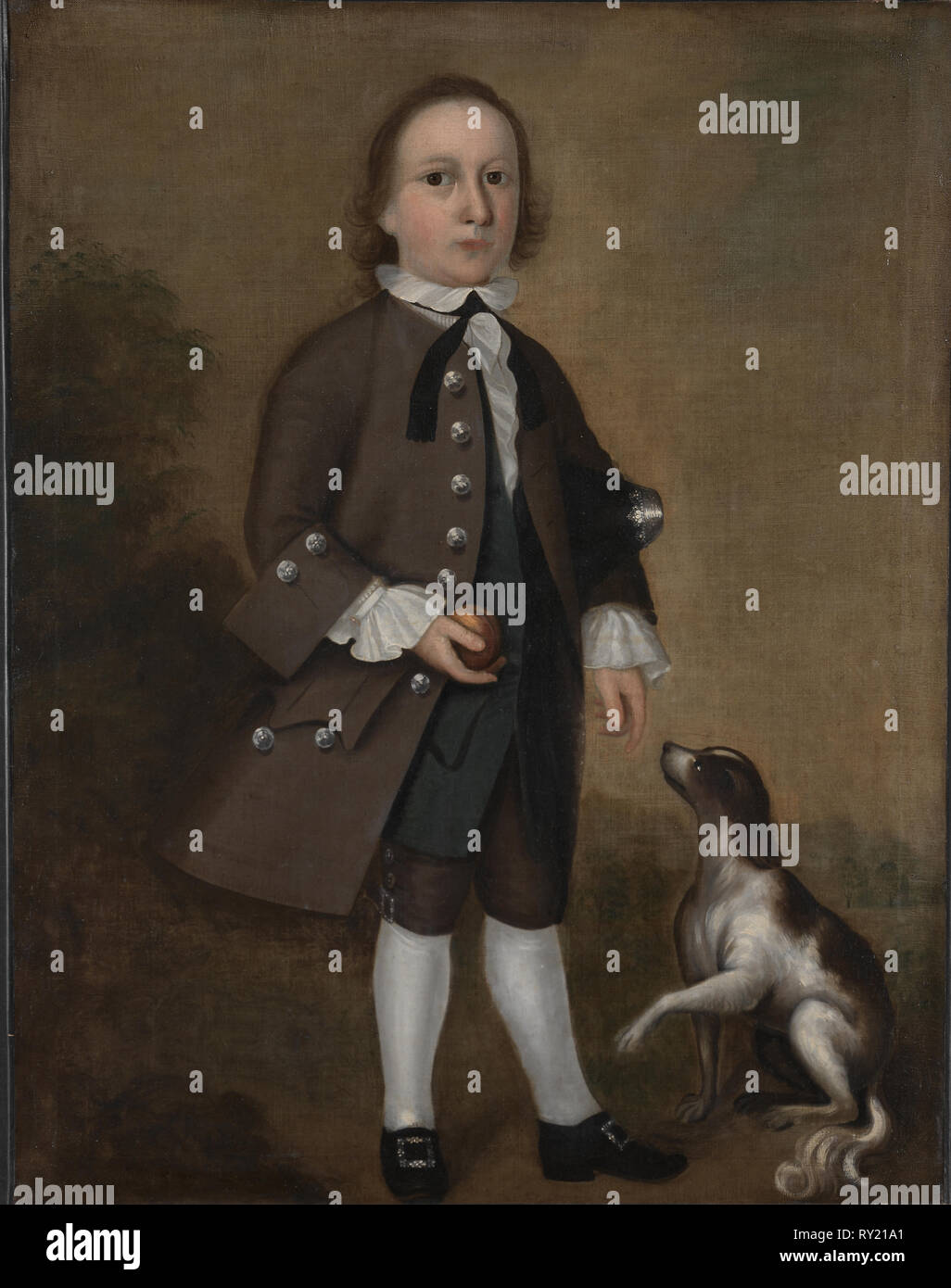 Geremia Belknap, c. 1758. Joseph Badger (American, 1708-1765). Olio su tela; incorniciato: 121,9 x 97,2 x 7,6 cm (48 x 38 1/4 x 3 in.); senza cornice: 107 x 84 cm (42 1/8 x 33 1/16 in Foto Stock