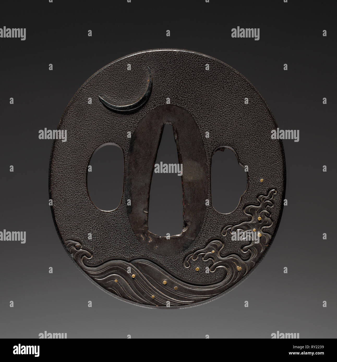 Guardia di spada, 1615-1868. Giappone, Periodo Edo (1615-1868). diametro: 6 cm (2 3/8 in Foto Stock