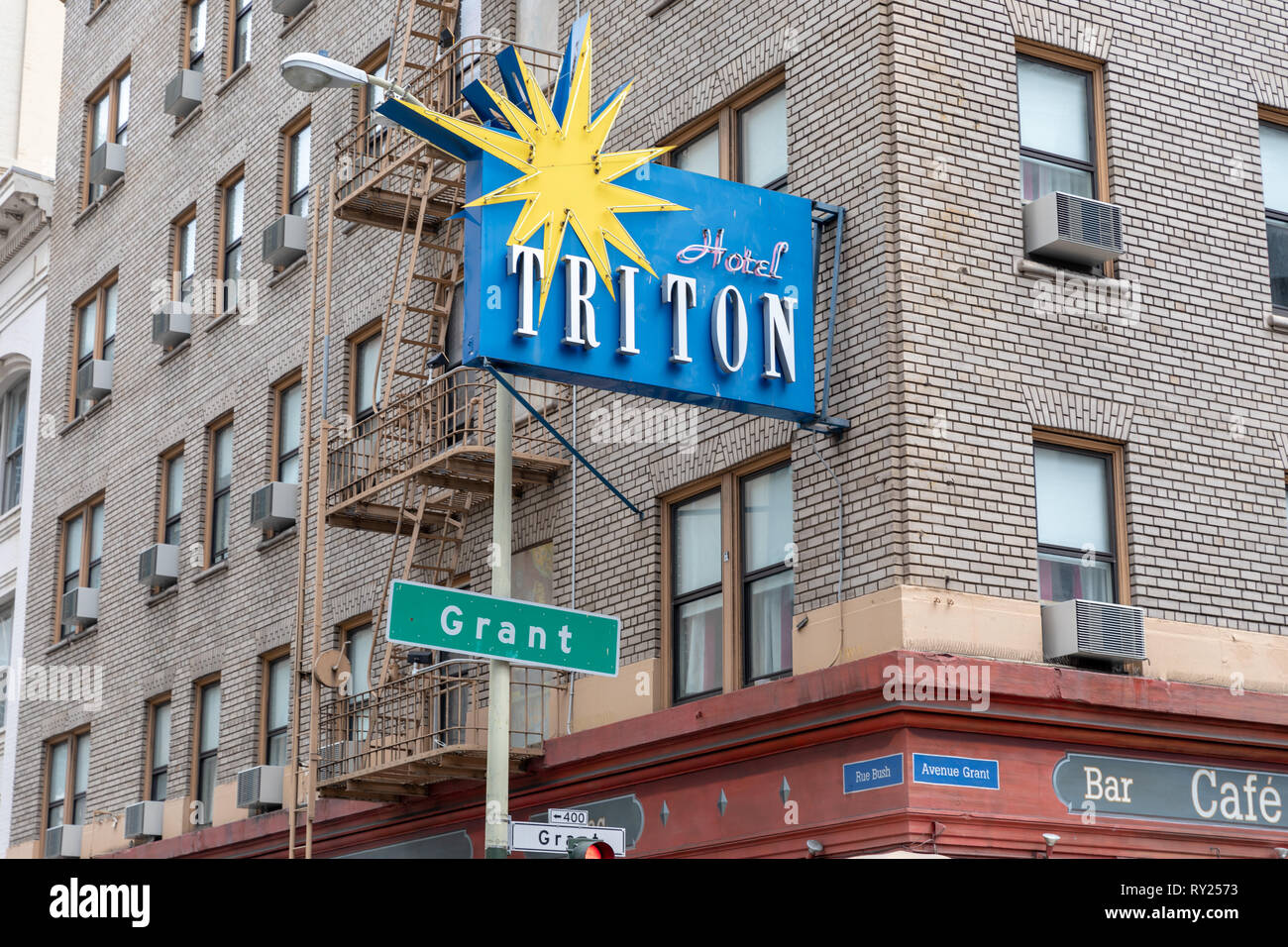 Hotel Triton, Grant Avenue, San Francisco, California, Stati Uniti d'America Foto Stock