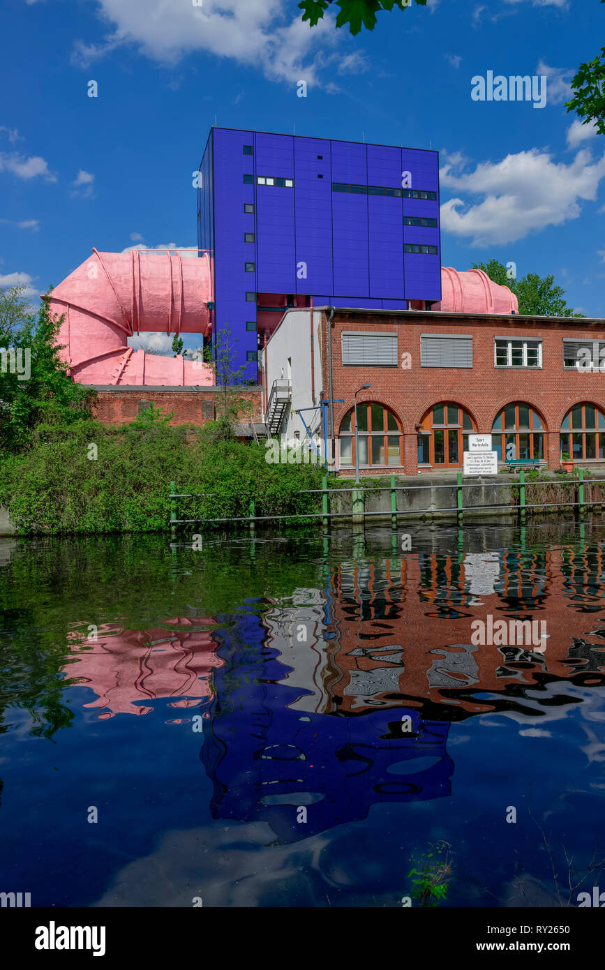 Rosa Roehre, Mueller-Breslau-Strasse, il Tiergarten, nel quartiere Mitte di Berlino, Deutschand, Rosa, Röhre Müller-Breslau-Strasse Foto Stock