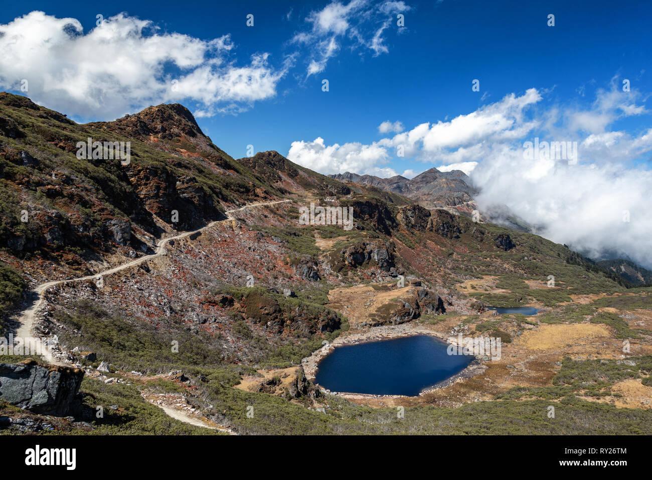Laghi e paesaggio di Arunachal Pradesh, nord orientale di stato dell India Foto Stock