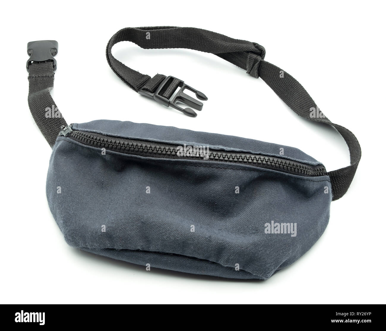 Blue fanny pack ritagliare isolati su sfondo bianco Foto Stock