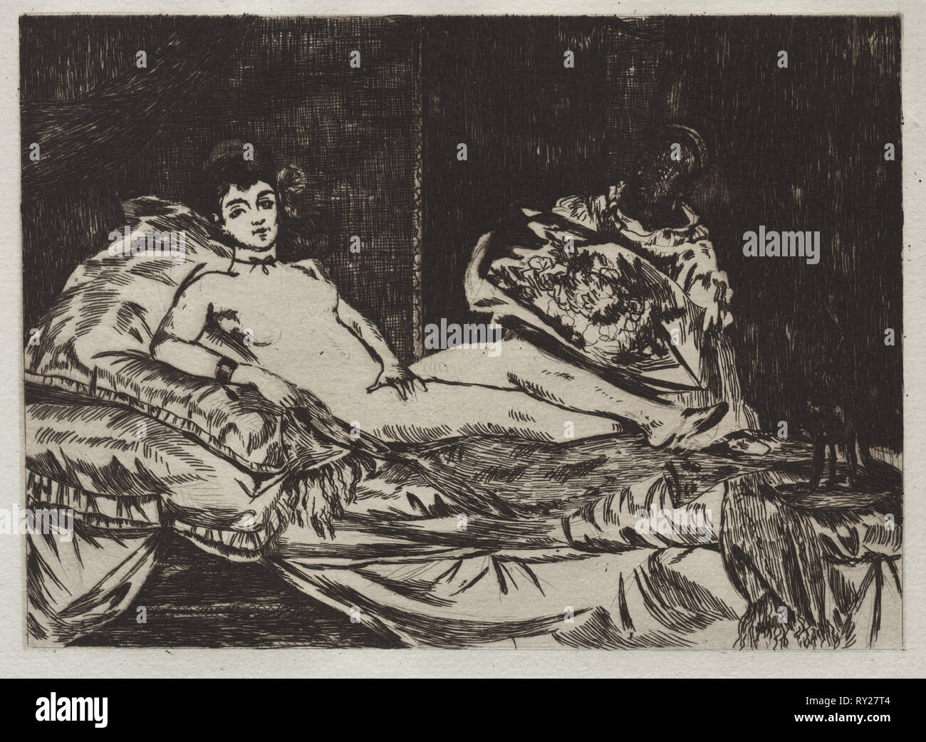 Olympia. Edouard Manet (Francese, 1832-1883). Attacco Foto Stock