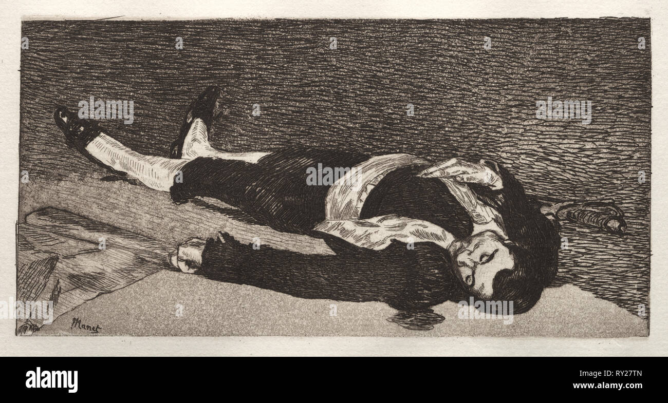 Torero mort. Edouard Manet (Francese, 1832-1883). Incisione e la puntasecca Foto Stock
