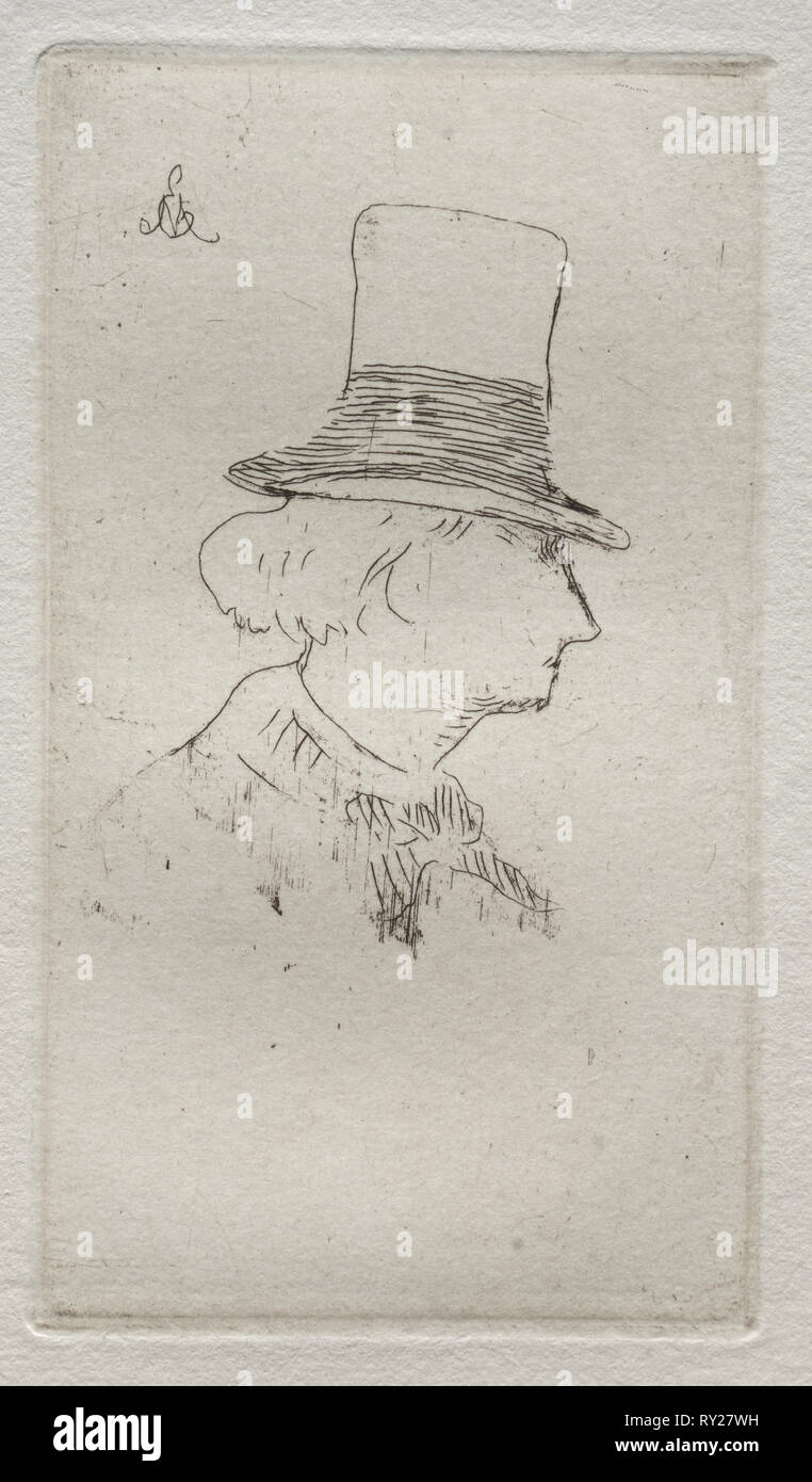 Baudelaire de profil. Edouard Manet (Francese, 1832-1883). Attacco Foto Stock