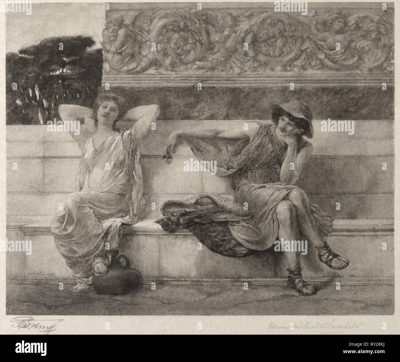 Una differenza, 1887. Francis Scott King (American, 1850-1913). Incisione su legno Foto Stock
