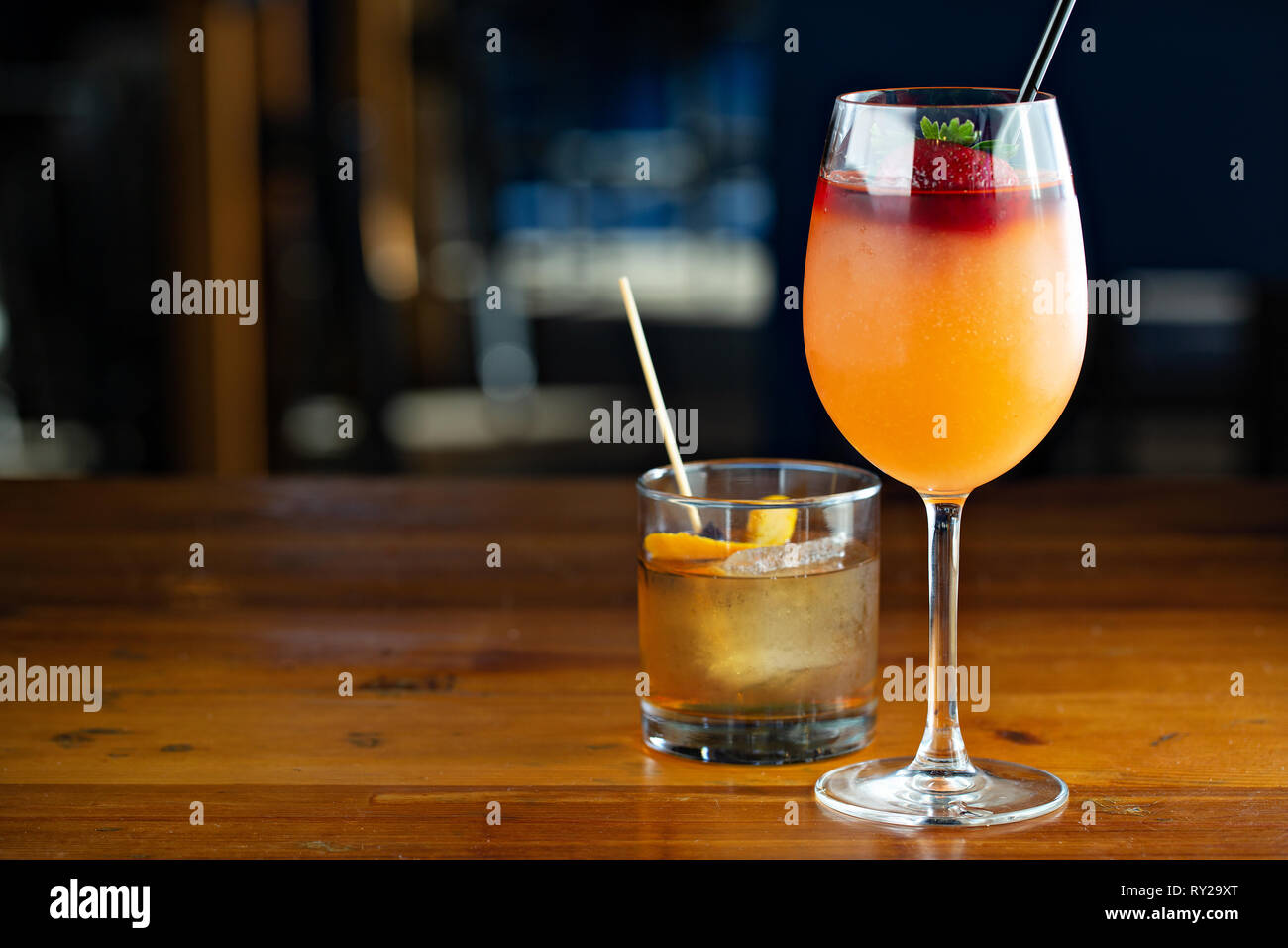 Frose cocktail sul bartop Foto Stock