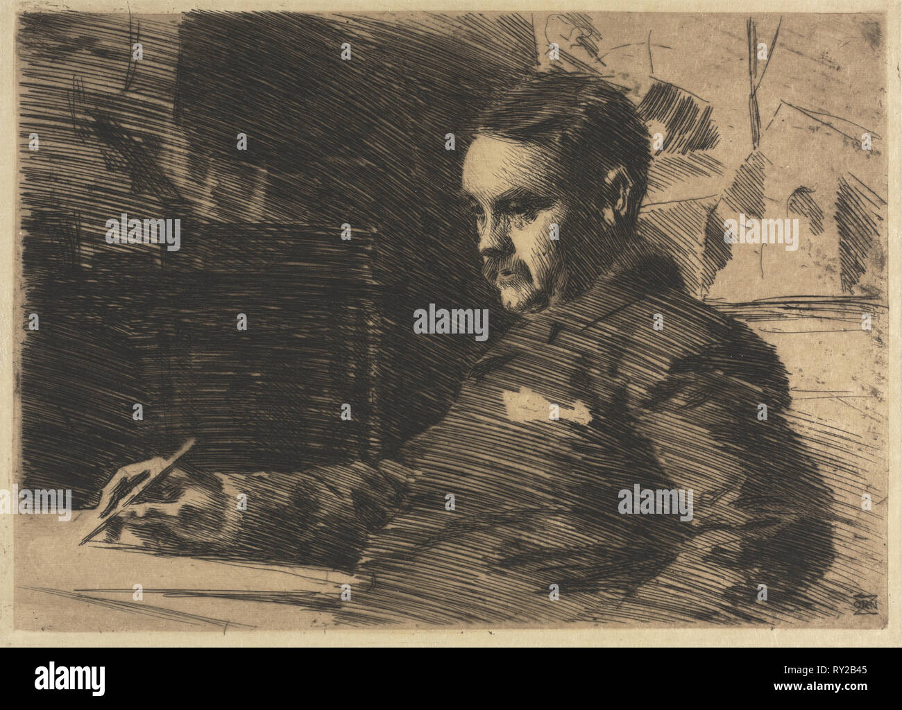 Avvocato Wade, 1890. Anders Zorn (Svedese, 1860-1920). Incisione e puntasecca Foto Stock