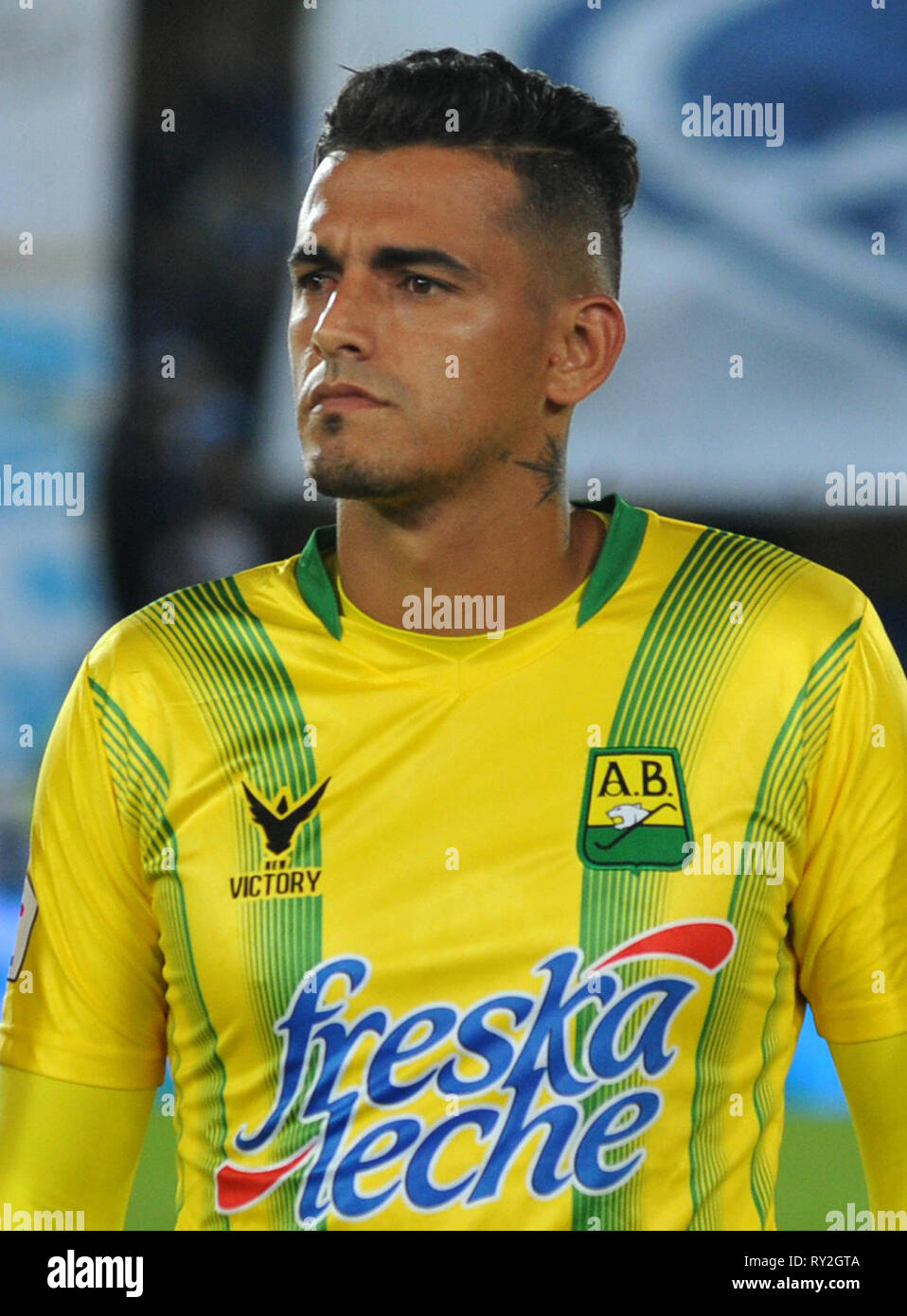 Colombiano di Football League Primera A - Liga Aguila Apertura torneo 2019 / ( Club Atletico Bucaramanga ) - Cesar Alexander Quintero Jimenez Foto Stock