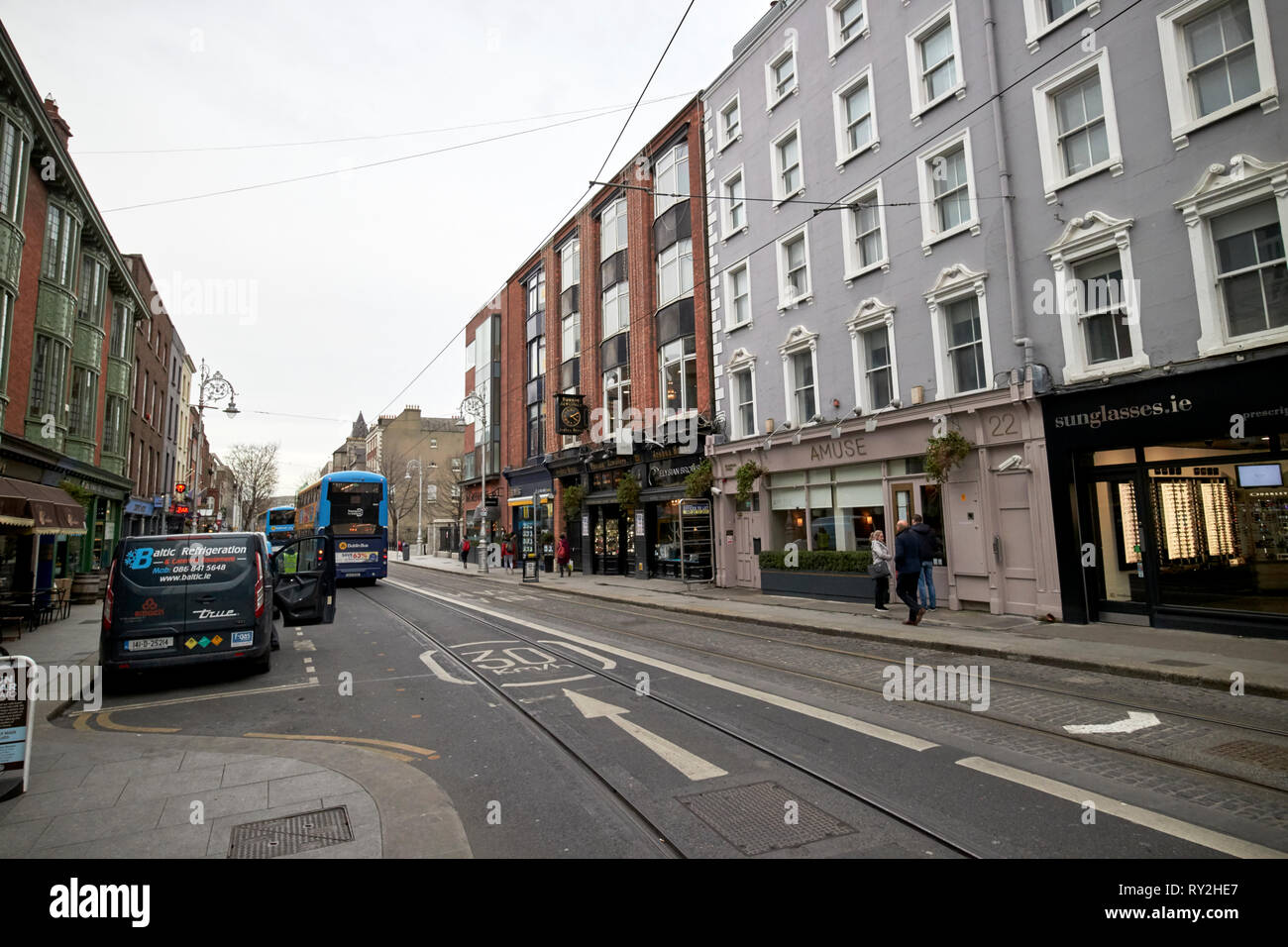 Dawson Street a Dublino Repubblica di Irlanda Europa Foto Stock