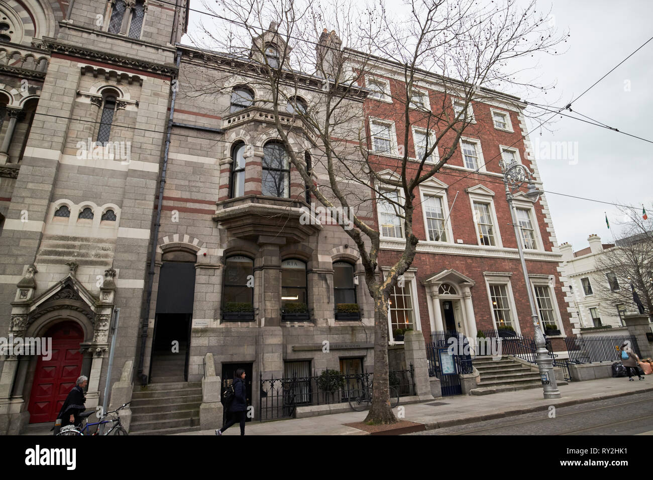 St rna house e accademia house la casa della Royal Irish Academy Dawson Street a Dublino Repubblica di Irlanda Europa Foto Stock