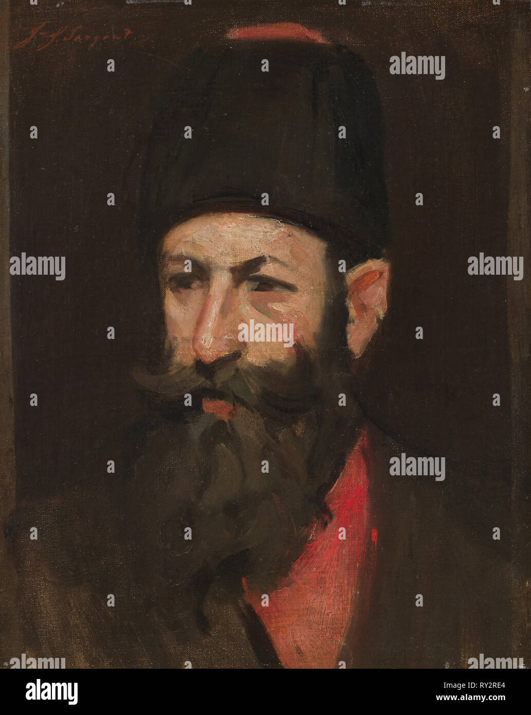 Il Cosacco non datato. Imitatore di John Singer Sargent (American, 1856-1925). Olio su tela; senza cornice: 46,1 x 37,3 cm (18 1/8 x 14 11/16 in Foto Stock