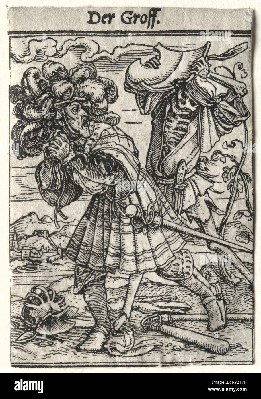 Danza di morte: Earl, c. 1526. Hans Holbein (tedesco, 1497/98-1543). Xilografia Foto Stock