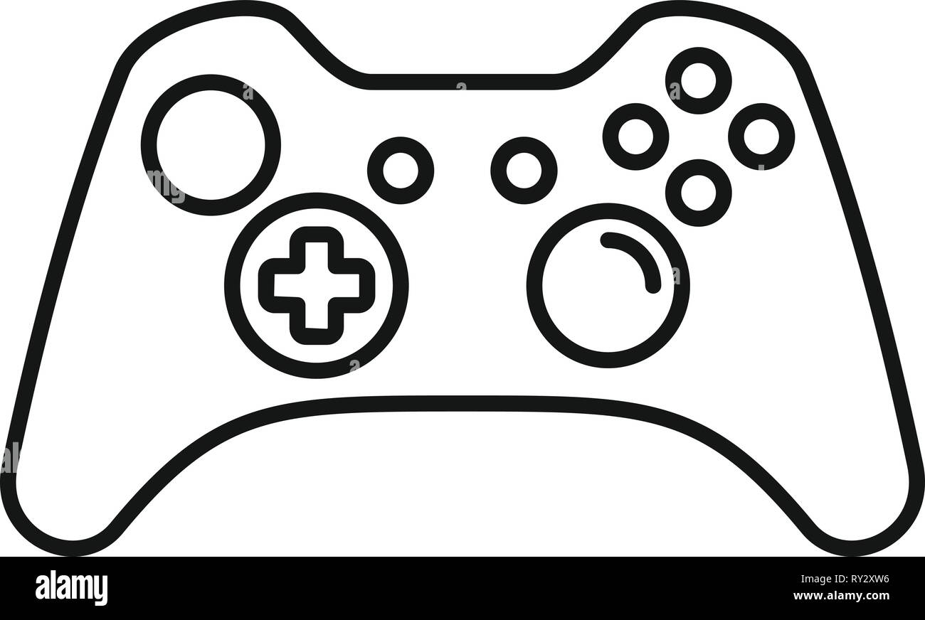 Moderna icona gamepad. Profilo gamepad moderna icona vettoriali per il web design isolato su sfondo bianco Illustrazione Vettoriale