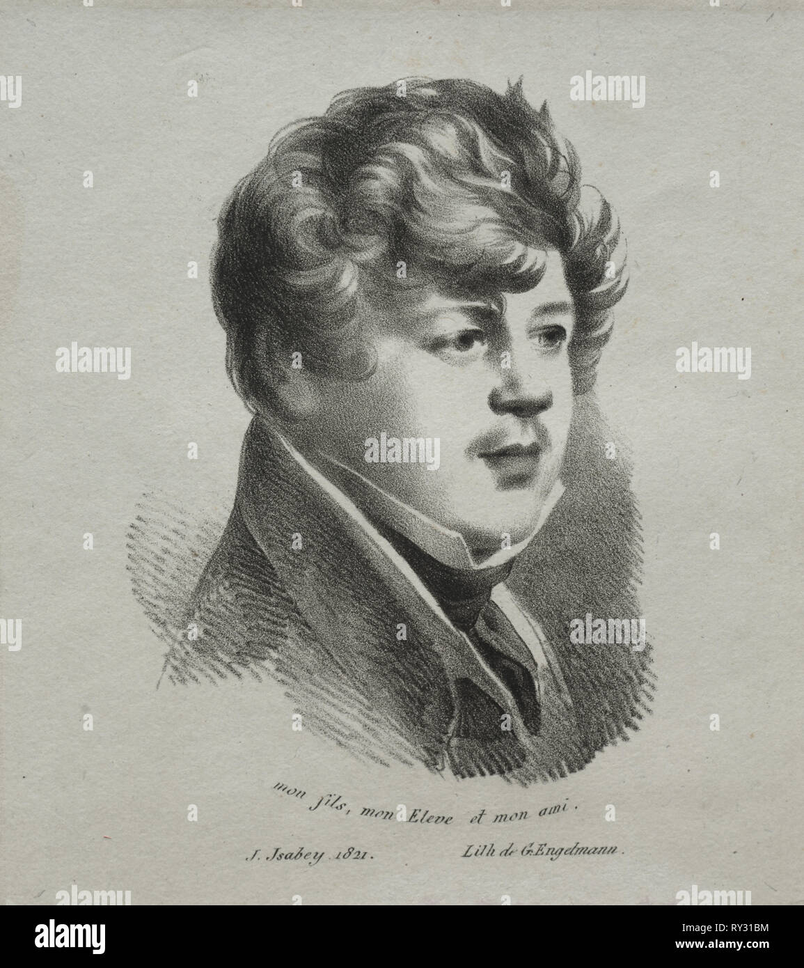 Eugène Isabey, 1821. Jean-Baptiste Isabey (Francese, 1767-1855). Litografia Foto Stock