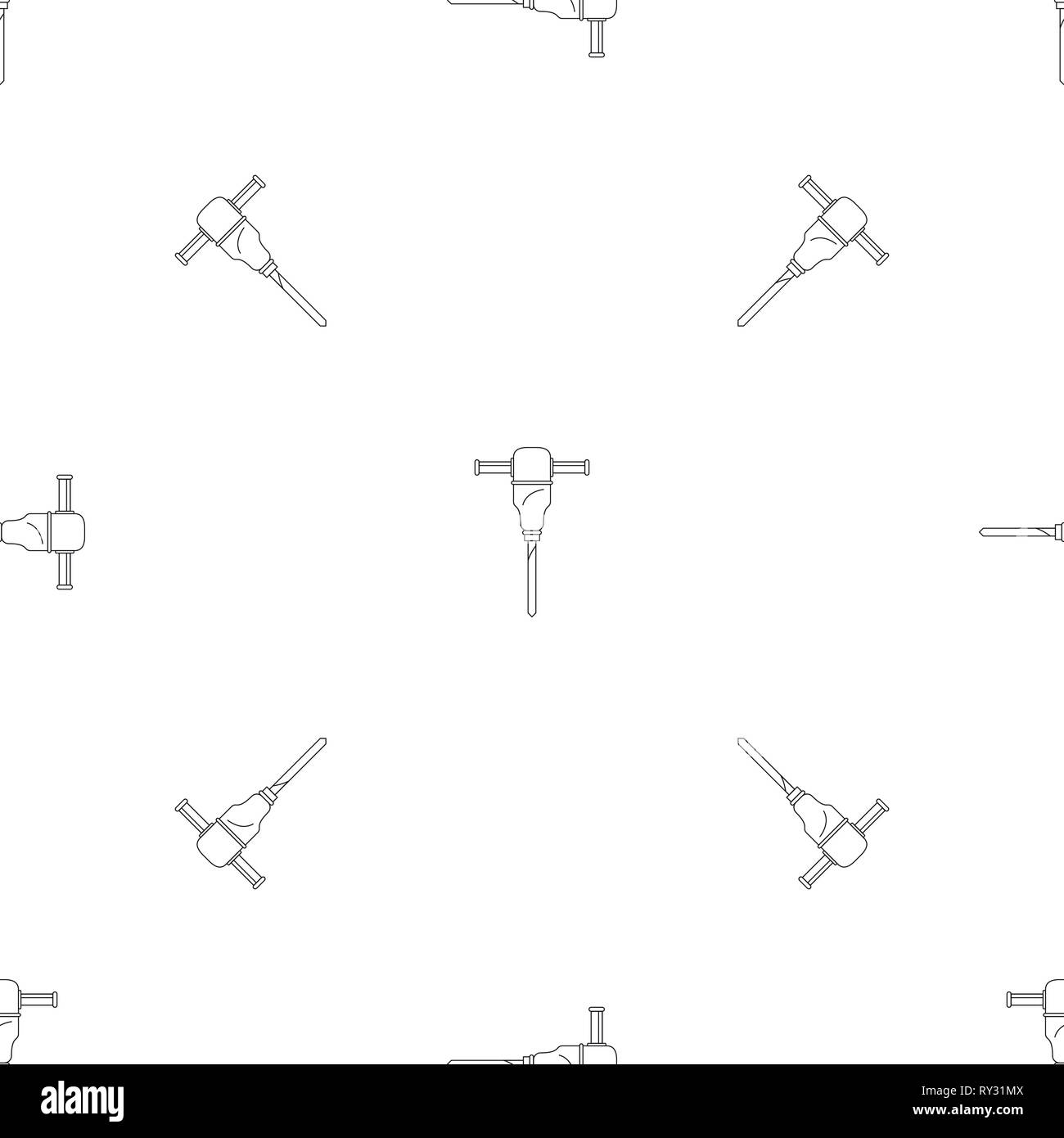 Trapano a mano la macchina modello vettore senza soluzione di continuità geometrica ripetizione per qualsiasi web design Illustrazione Vettoriale
