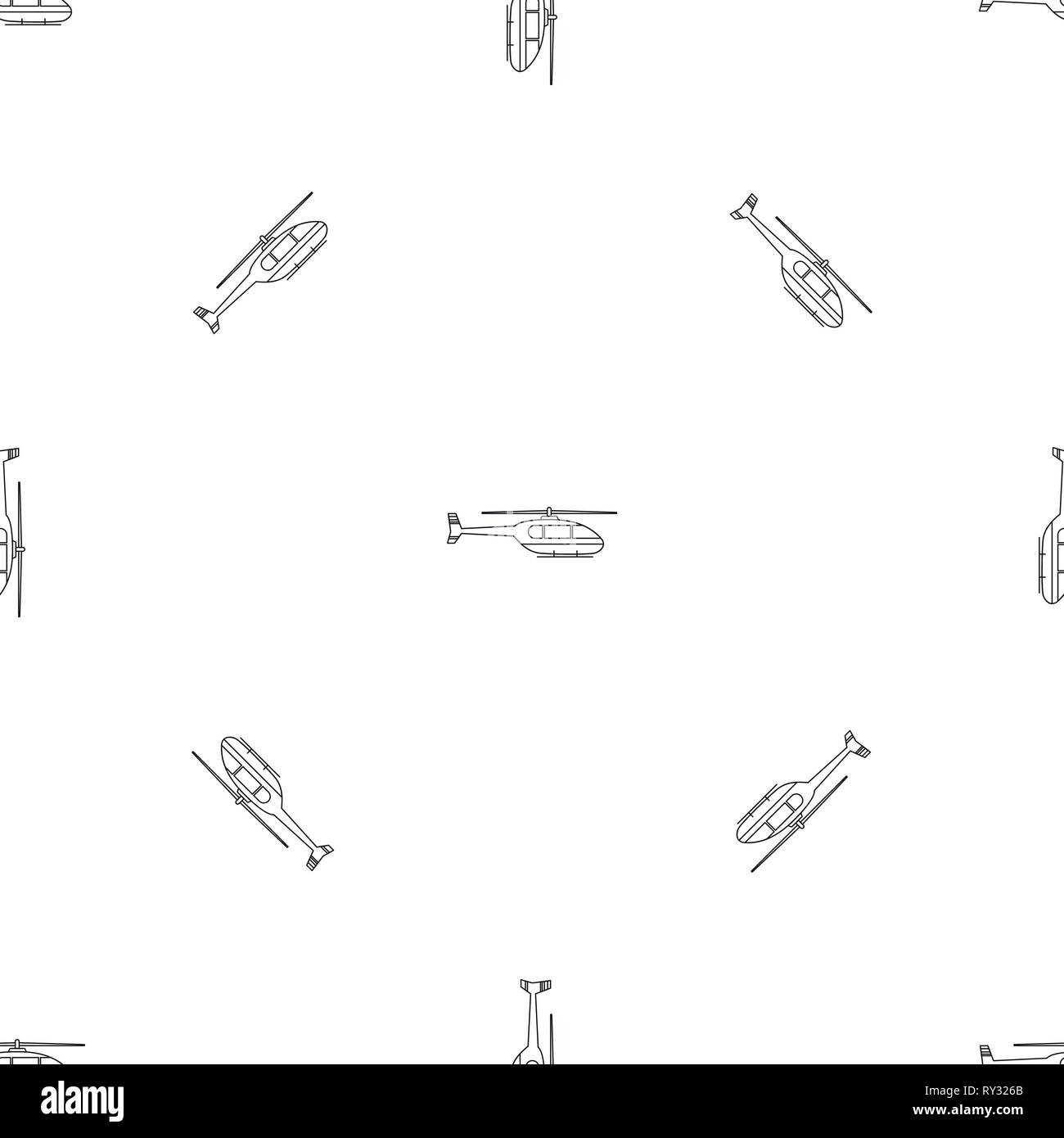Elicottero Utility Configurazione vettore senza soluzione di continuità geometrica ripetizione per qualsiasi web design Illustrazione Vettoriale