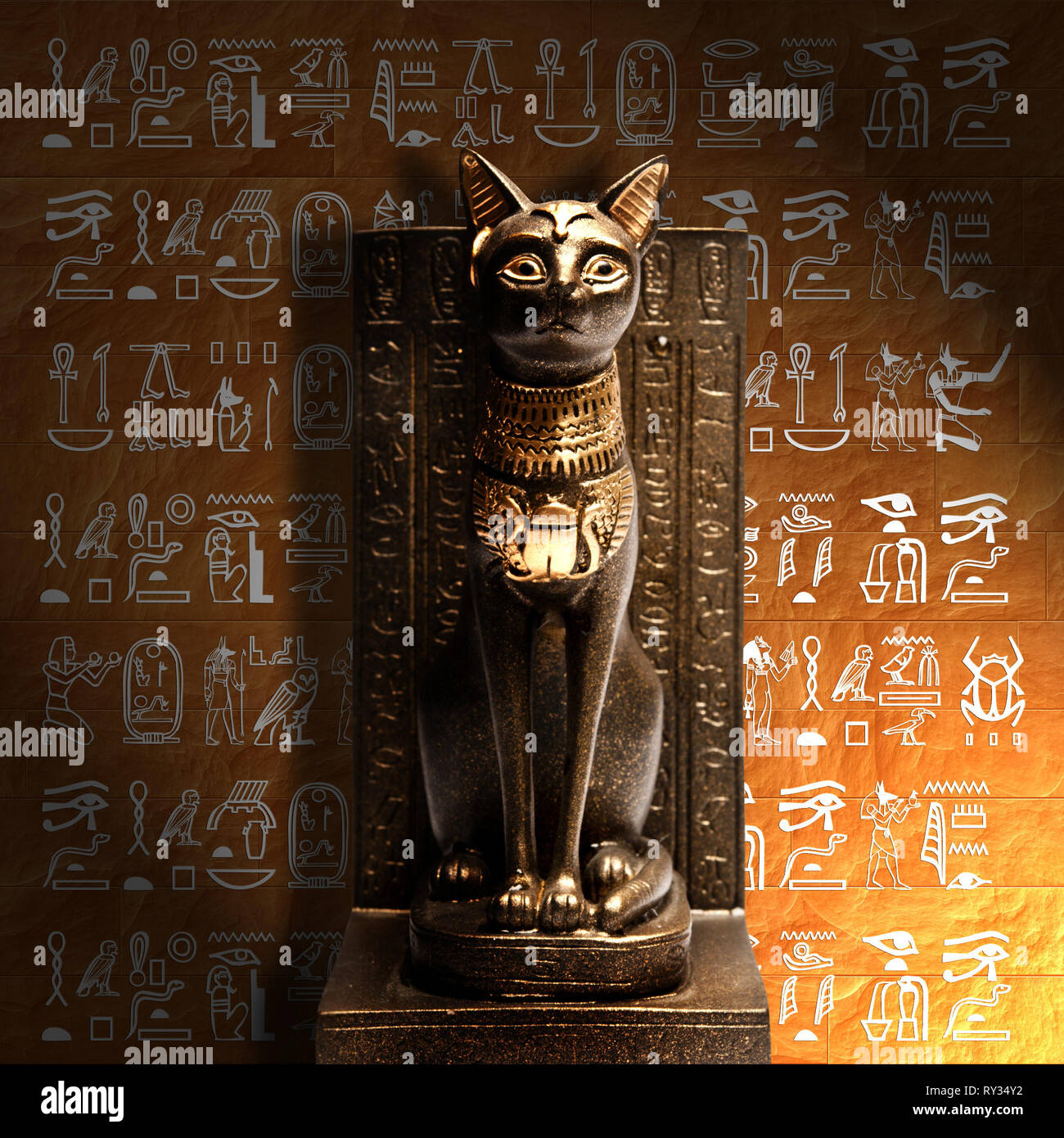 Bastet Egitto vecchia divinità statua Foto Stock