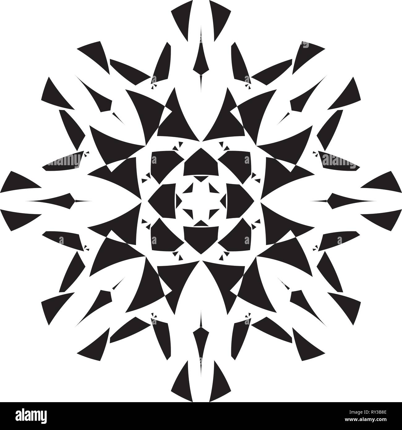 Arabesque pseudo schermo tridimensionale stella su sfondo trasparente arabesque graphic design Illustrazione Vettoriale