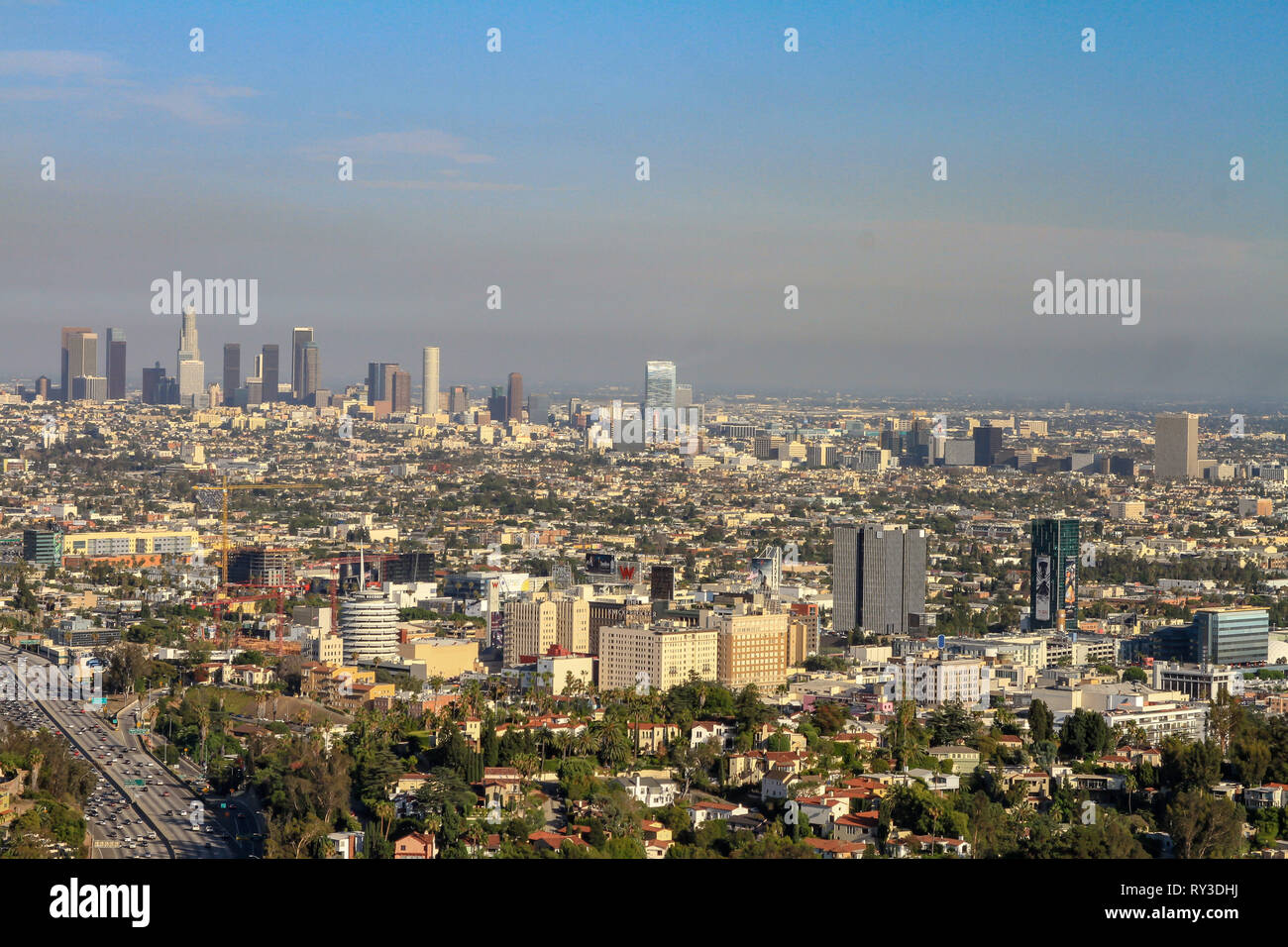 Skyline di Los Angeles Foto Stock