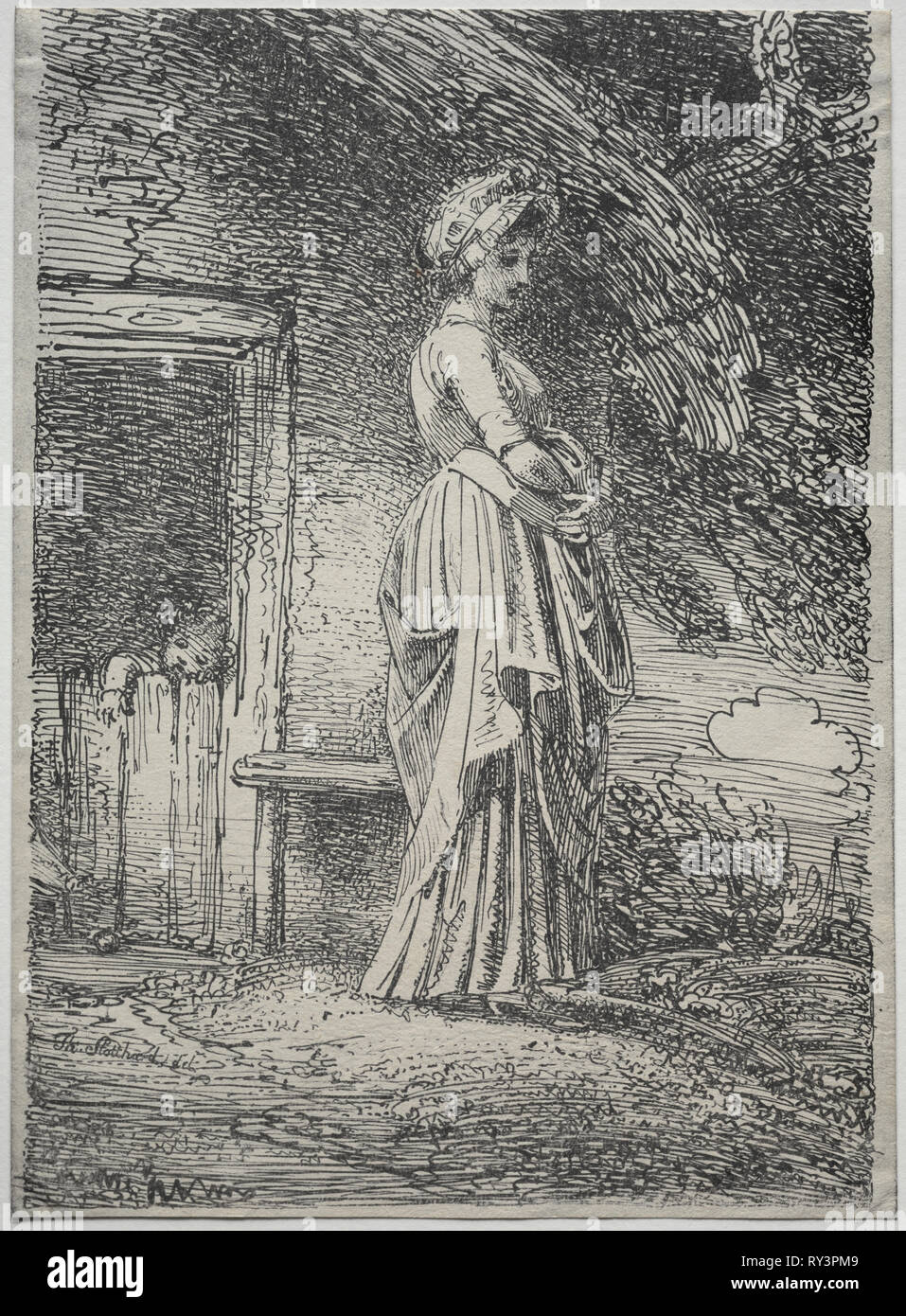 Esemplari di Polyautgraphy: Lost Apple, 1803. Thomas Stothard (British, 1755-1834). Litografia Foto Stock