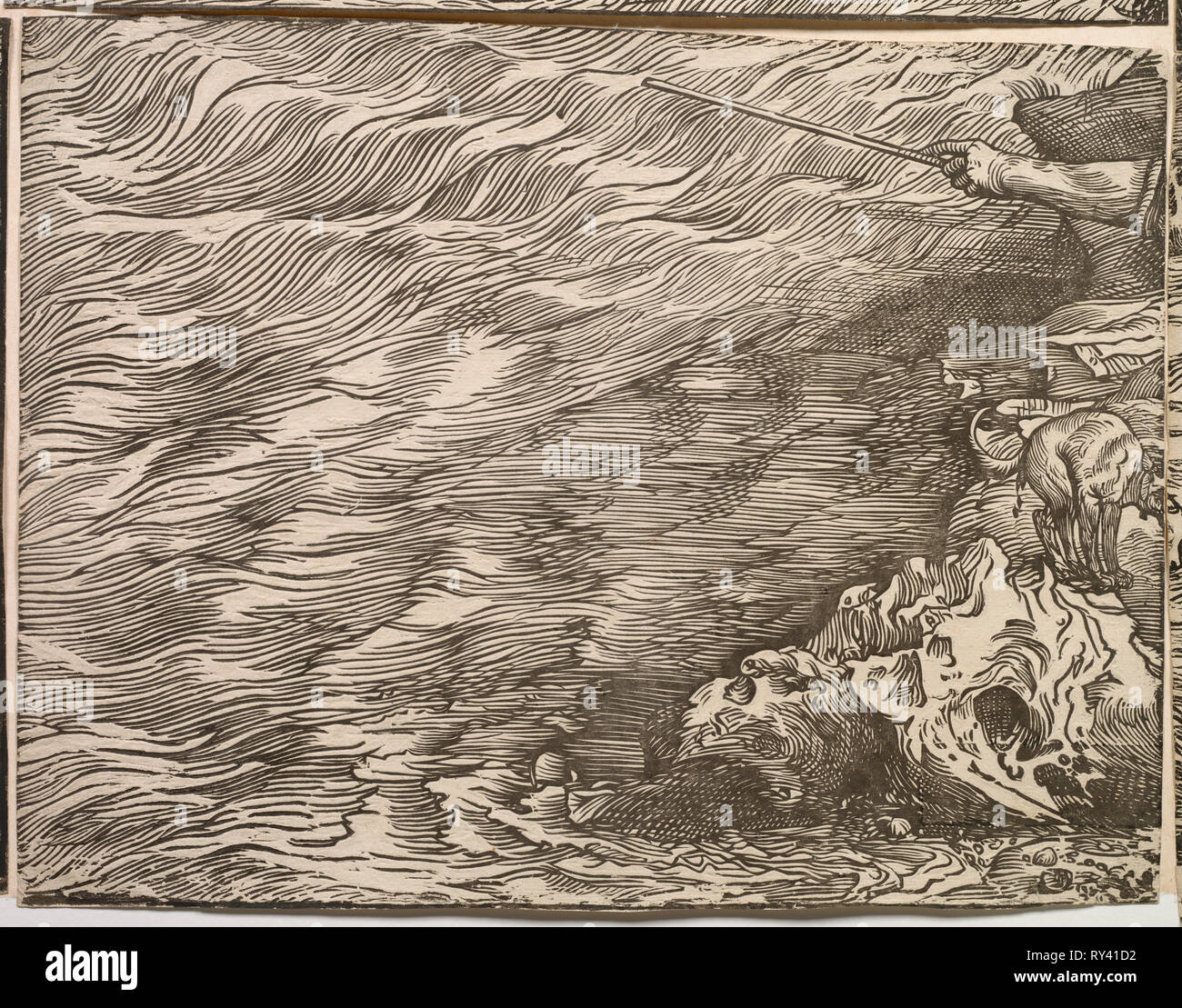 La sommersione dell'esercito del Faraone nel Mar Rosso, 1514-14 Foto Stock