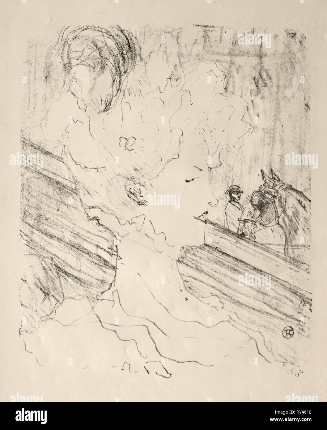 Emilienne d'Alençon. Henri de Toulouse-Lautrec (Francese, 1864-1901). Litografia Foto Stock