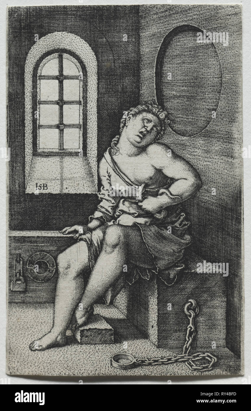 Cleopatra. Hans Sebald Beham (Tedesco, 1500-1550). Incisione Foto Stock