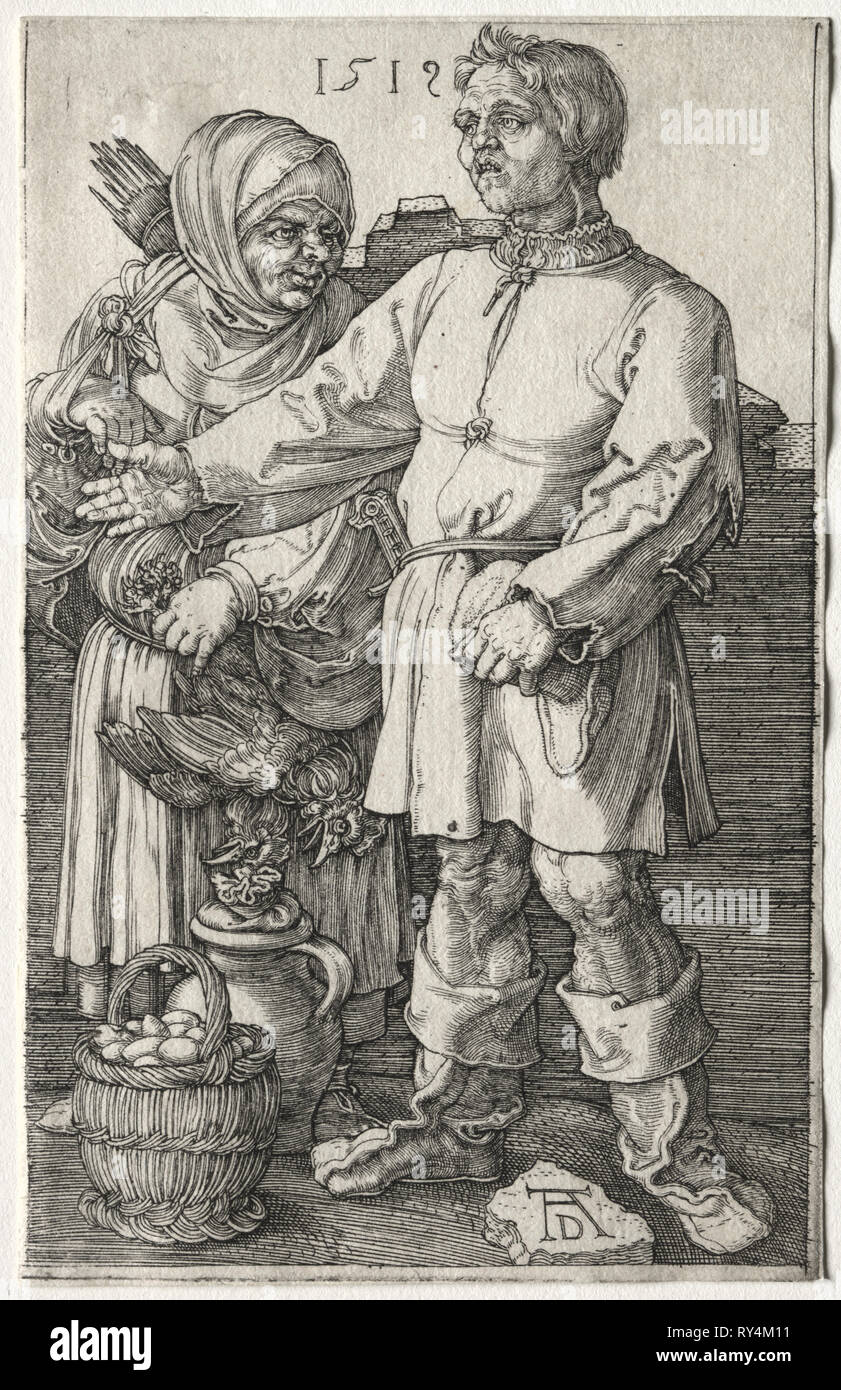 I contadini a mercato, 1519. Albrecht Dürer (Tedesco, 1471-1528). Incisione Foto Stock