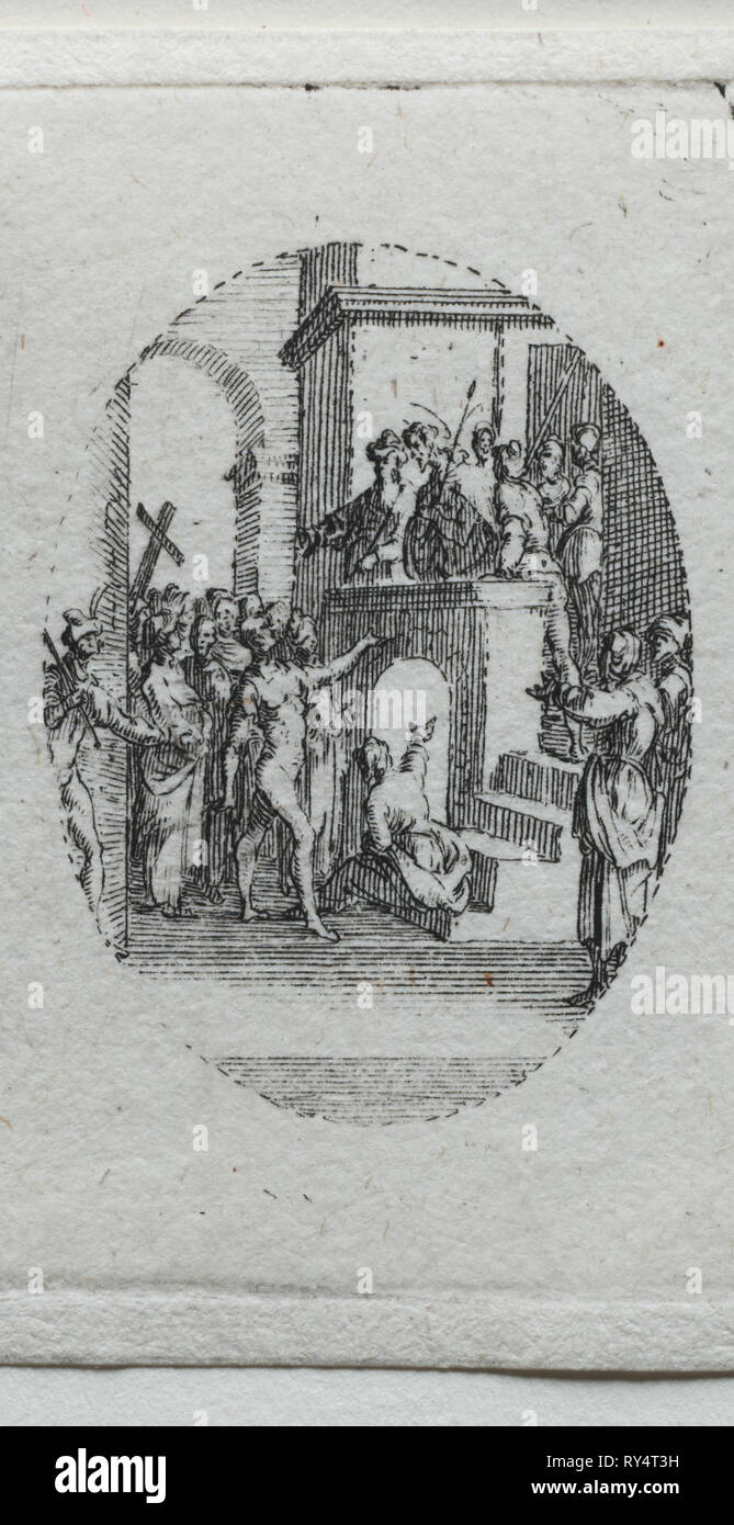 I misteri della Passione: Cristo ha presentato al popolo. Jacques Callot (Francese, 1592-1635). Attacco Foto Stock