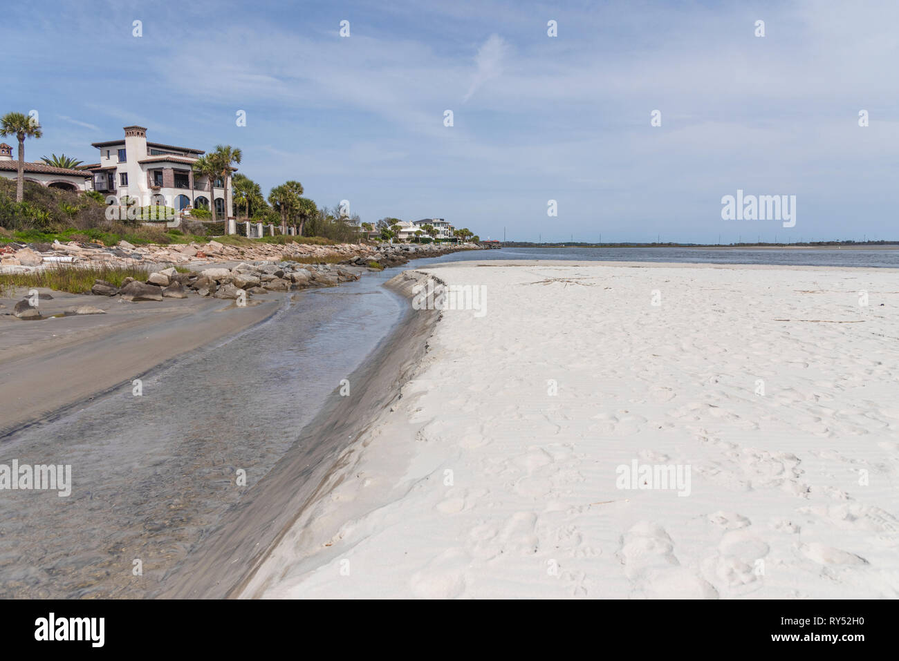 Saint Simons Island Georgia paesaggio litorale Foto Stock