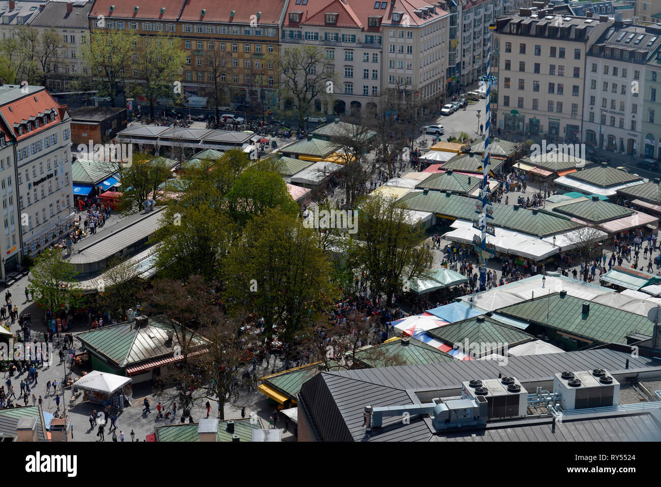 Viktualienmakt, Monaco di Baviera, Deutschland Foto Stock