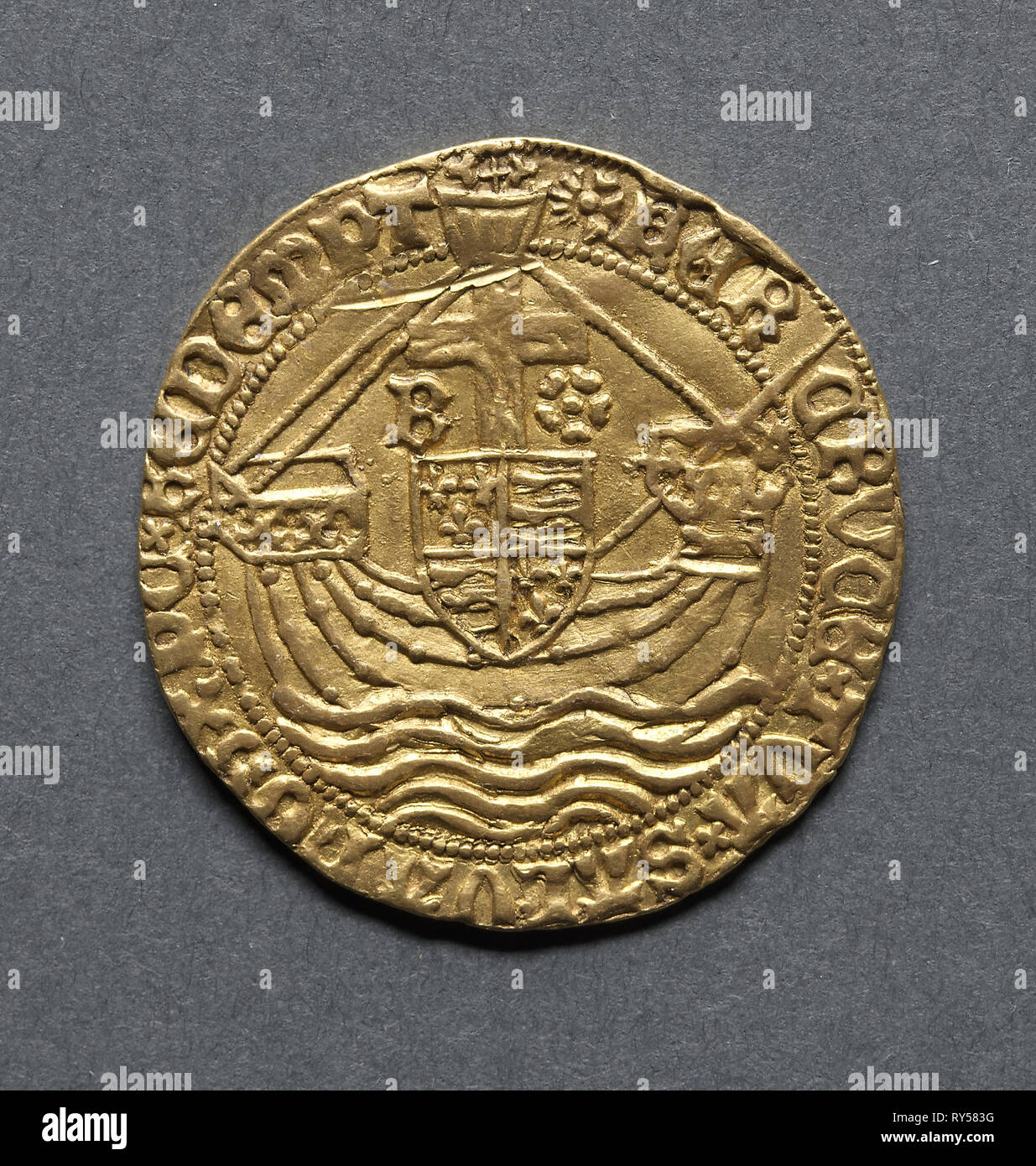 Angelo, 1483-1485. Inghilterra, Richard III, 1483-1485. Oro Foto Stock