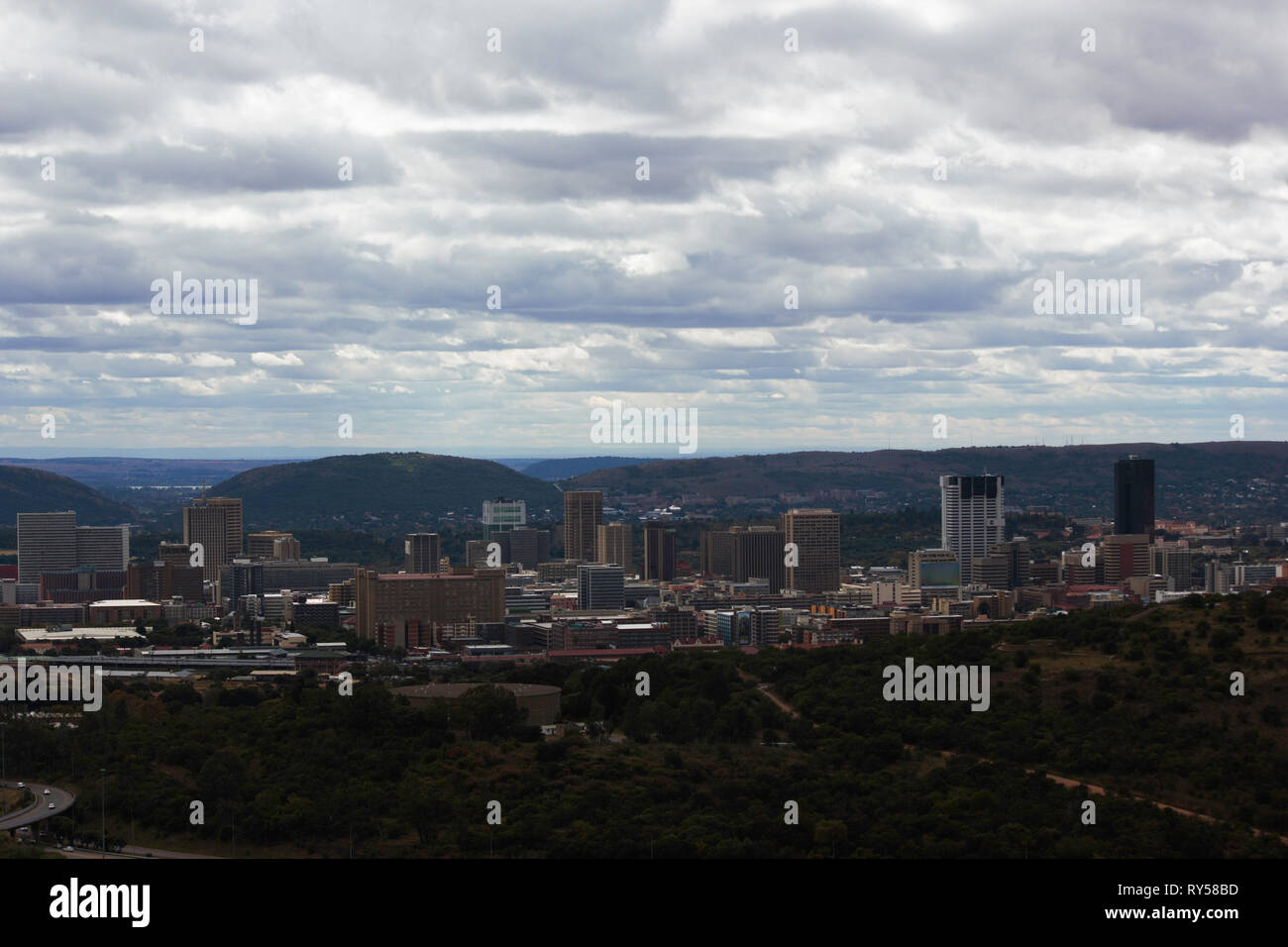 Città di Pretoria quartiere Business Vista Sud, Sud Africa Foto Stock