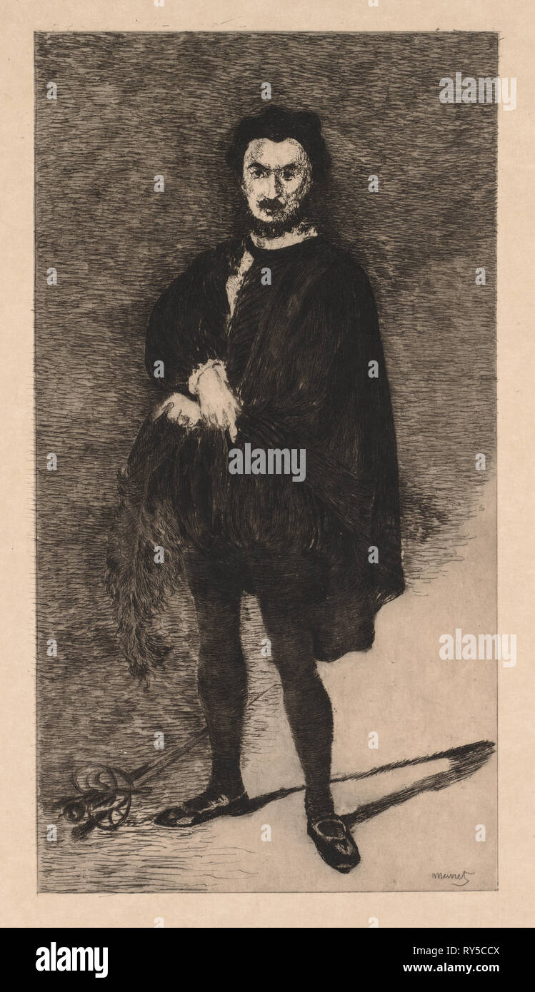 Il Tragico attore, 1866. Edouard Manet (Francese, 1832-1883). Attacco Foto Stock