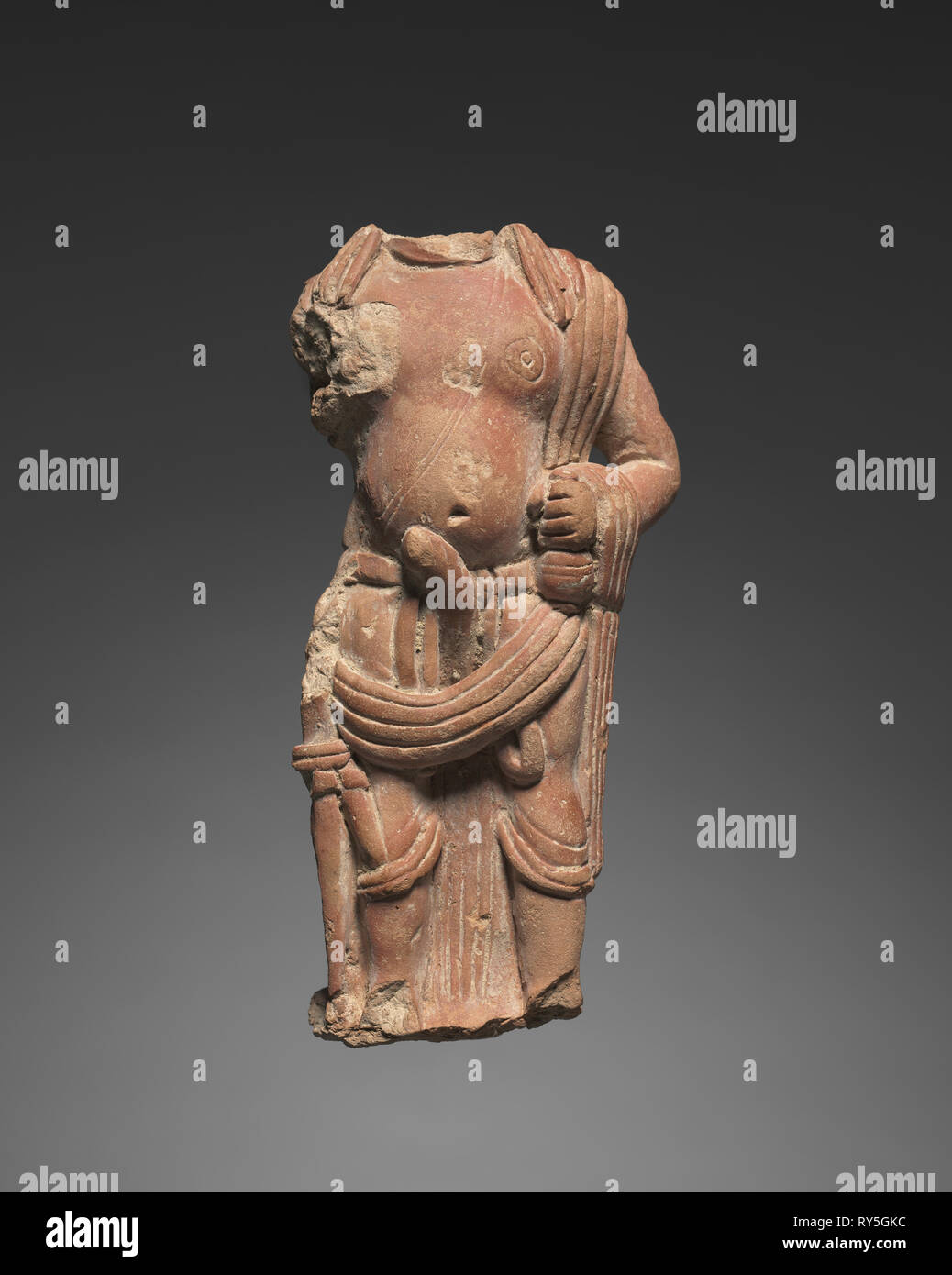La fertilità maschile divinità, eventualmente Shiva, c. 120-200. India del nord, eventualmente Mathura, periodo Kushan (c. 80-320). La terracotta; complessivo: 17,3 cm (6 13/16 in Foto Stock