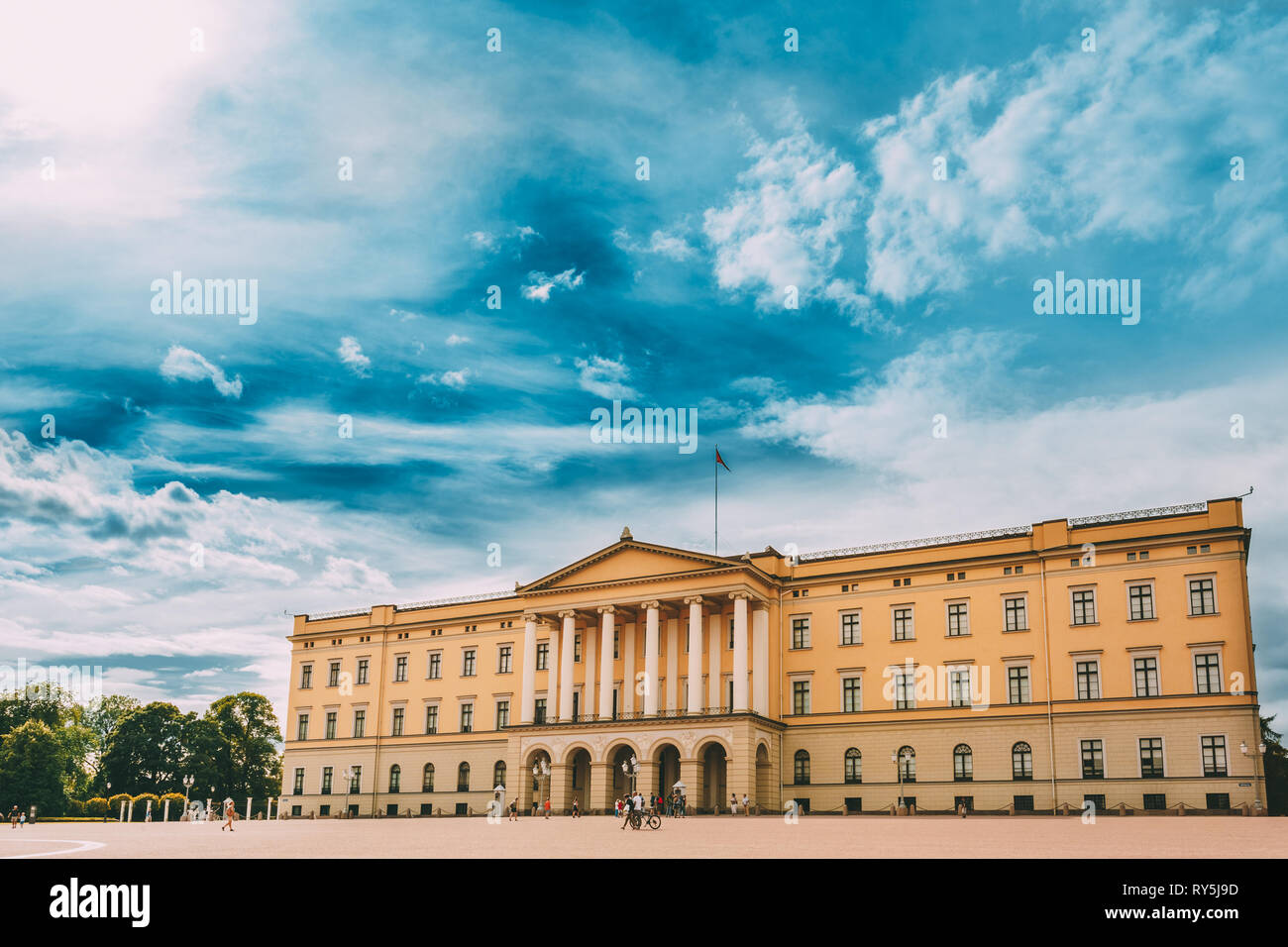 Il Royal Palace Det Kongelige slott edificio fu costruito nella prima metà del XIX secolo in Norvegia Foto Stock