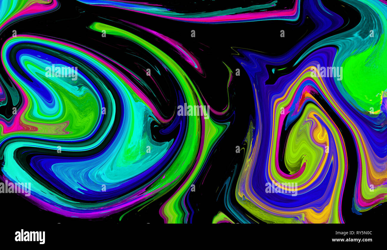 Abstract llquid colorato modello di turbolenza per la creazione di illustrazioni e stampe. Foto Stock