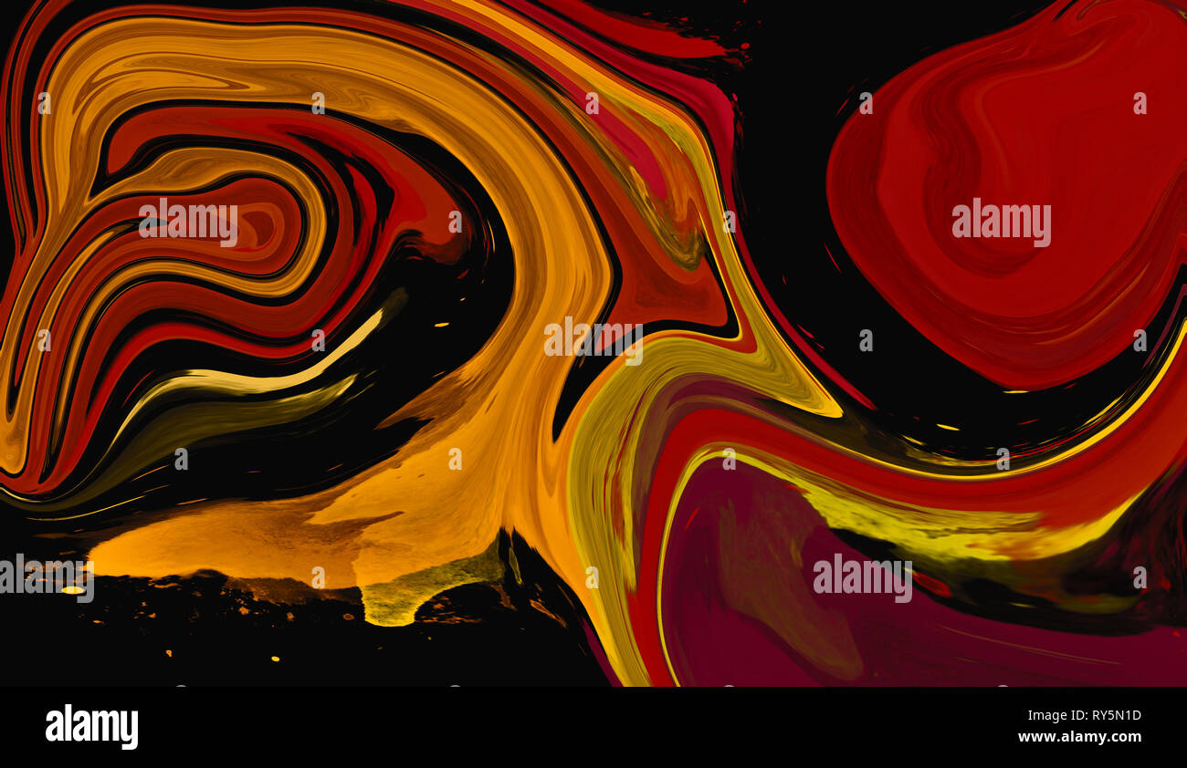 Abstract llquid colorato modello di turbolenza per la creazione di illustrazioni e stampe. Foto Stock