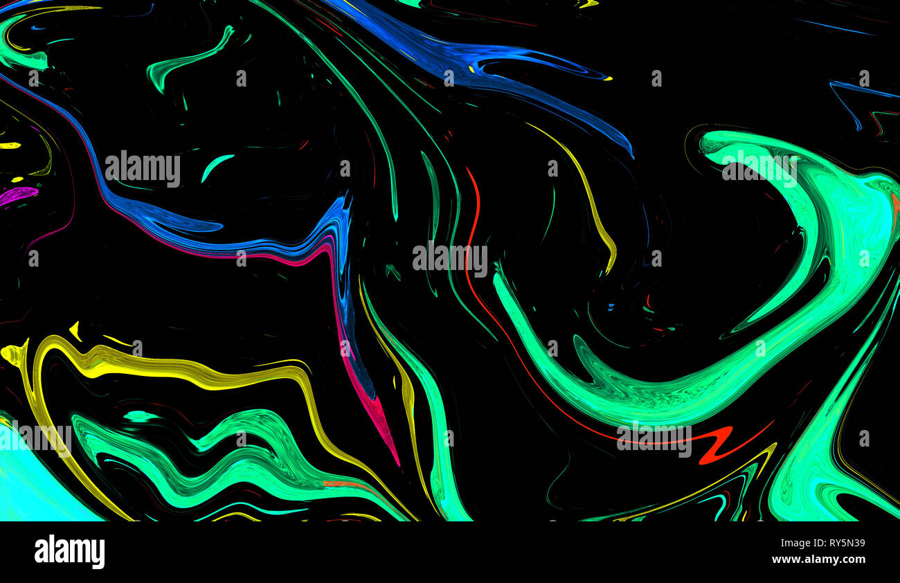 Abstract llquid colorato modello di turbolenza per la creazione di illustrazioni e stampe. Foto Stock