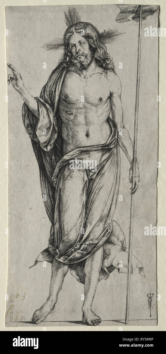 Il Cristo risorto, c. 1503-1504. Jacopo de' Barbari (italiano, 1440/50-prima del 1515). Incisione Foto Stock