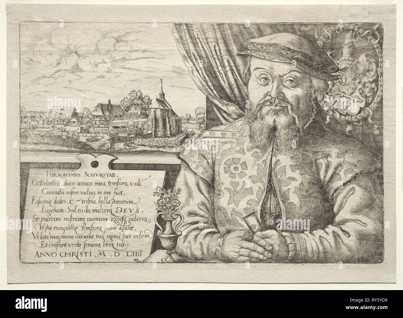 Hieronymus Schurstab, Sindaco di Norimberga, 1554. Hanns Lautensack (Tedesco, 1524-1566). Attacco Foto Stock