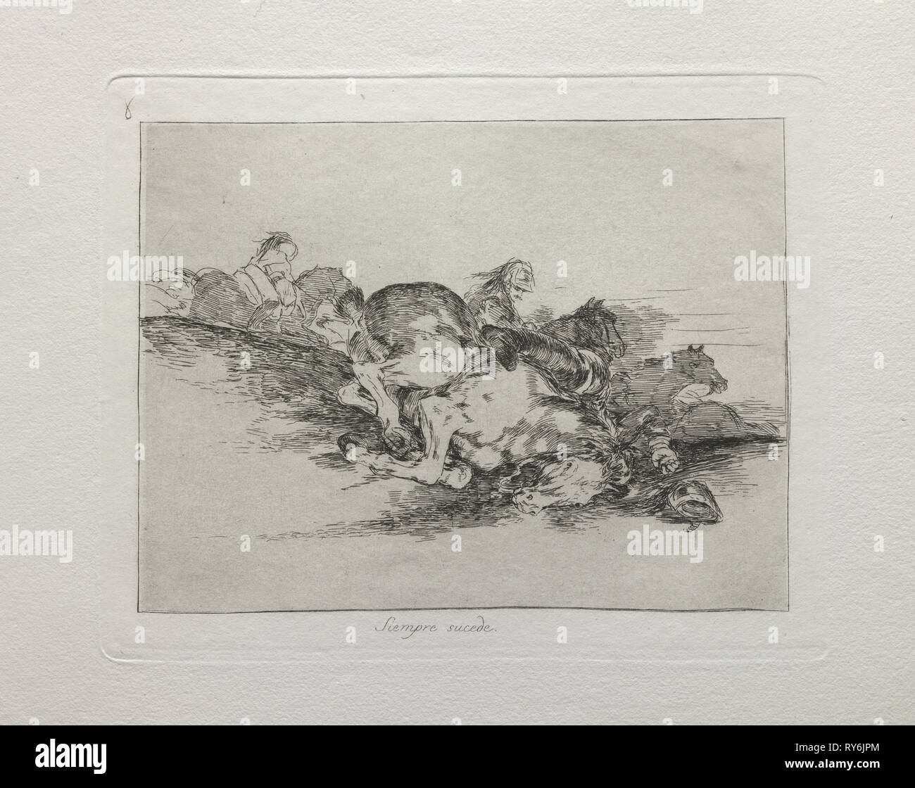 Disastri della guerra: succede sempre, 1810-1820. Francisco de Goya (Spagnolo, 1746-1828). Incisione e puntasecca; foglio: 24,1 x 33,3 cm (9 1/2 x 13 1/8 in.); immagine: 14,7 x 19,5 cm (5 13/16 x 7 11/16 in.); platemark: 17,5 x 21,8 cm (6 7/8 x 8 9/16 in Foto Stock