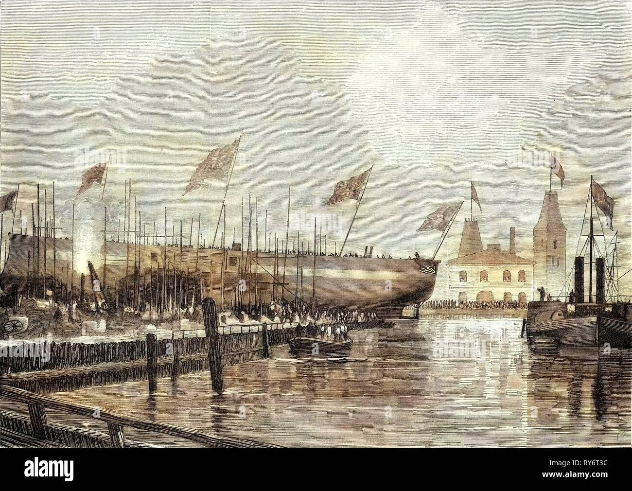 Blackwell London 1870 Lancio della Fethi Bulend REGNO UNITO Foto Stock