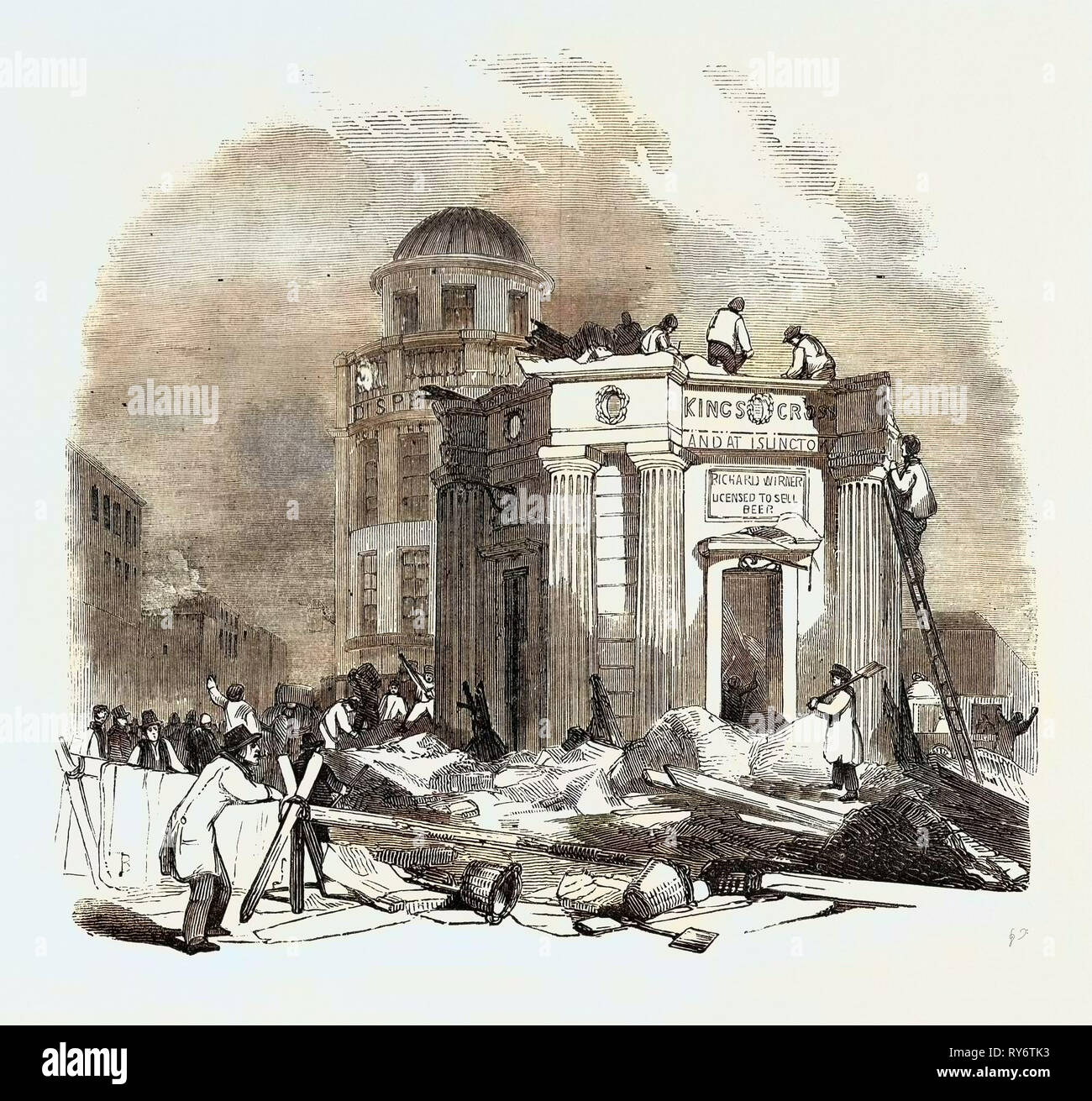 Rimozione di King's Cross, London, Regno Unito Foto Stock