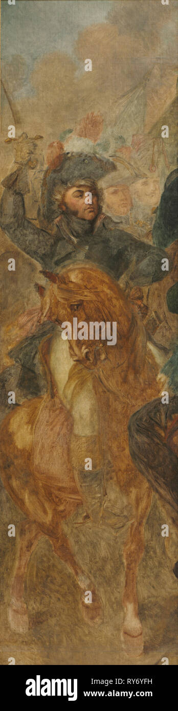 Jean-Baptiste generale Kléber e famiglia egiziano (schizzi per 'la battaglia delle Piramidi'), c. 1835. Antoine-Jean Gros (Francese, 1771-1835). Olio su lino; incorniciato: 377.2 x 126 x 12 cm (148 1/2 x 49 5/8 x 4 3/4 in.); senza cornice: 352.1 x 97,8 cm (138 5/8 x 38 1/2 in.); ex: 306 x 98 cm (120 1/2 x 38 9/16 in Foto Stock