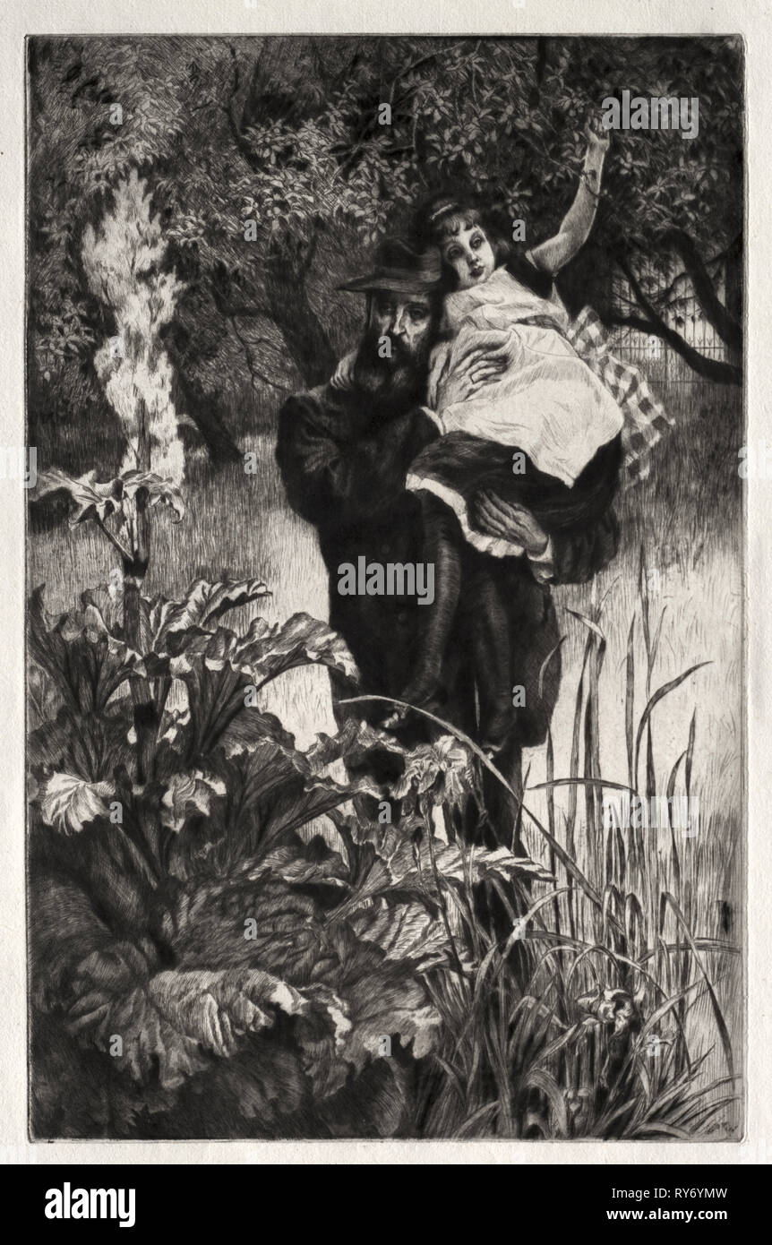 Il vedovo. James Tissot (Francese, 1836-1902). Incisione e puntasecca Foto Stock