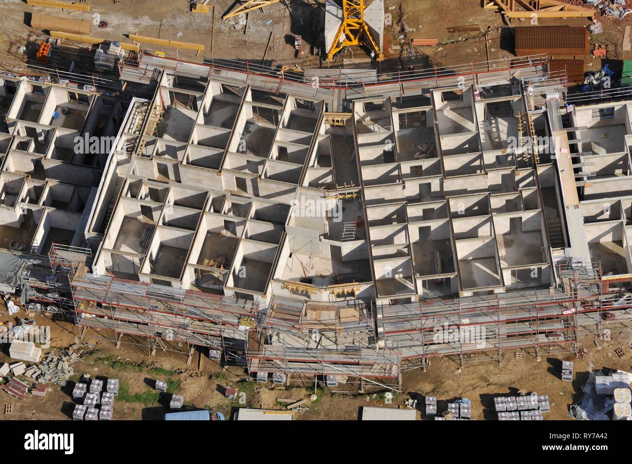 Costruzione in casa, Amburgo, Germania Foto Stock