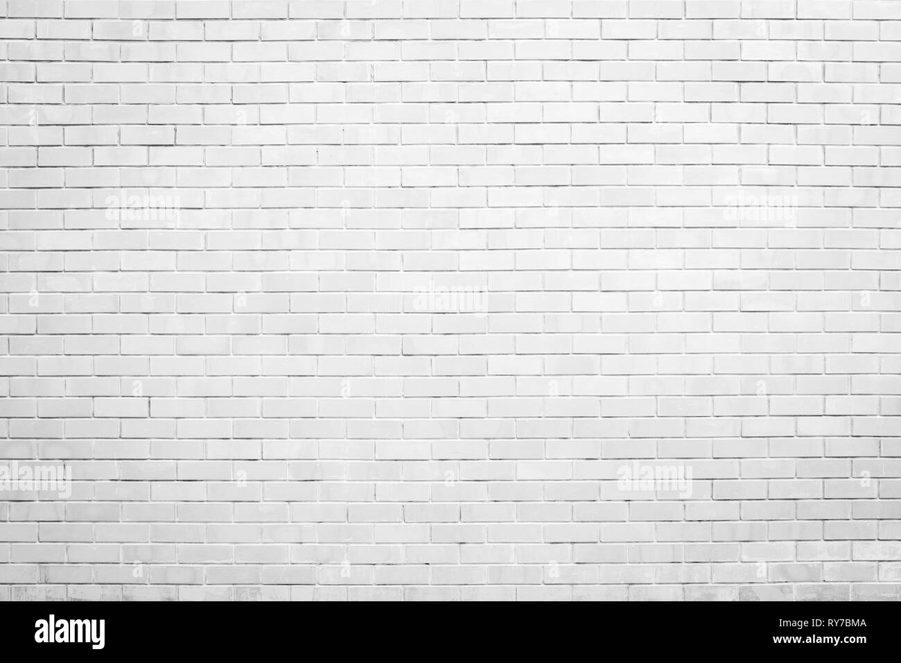 Bianco parete di mattoni texture di sfondo e con lo spazio di copia Foto Stock